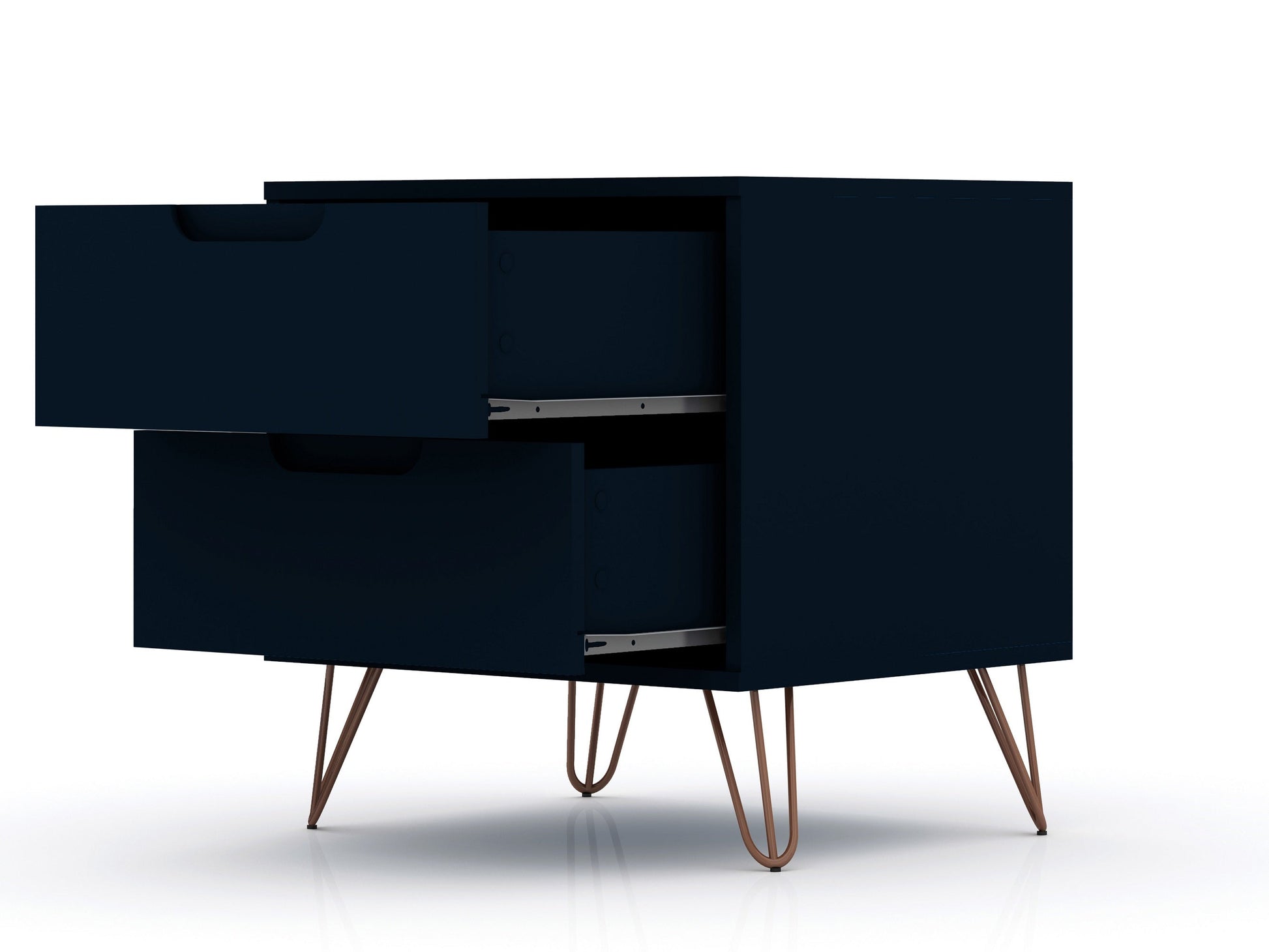 Rockefeller Nightstand 2.0 in Tatiana Midnight Blue (set of 2) - Ornate Home