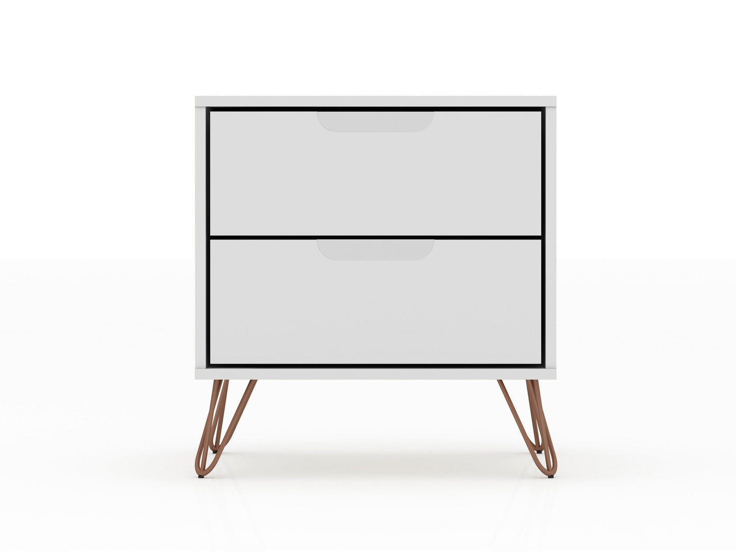 Rockefeller Nightstand 2.0 in White (set of 2) - Ornate Home