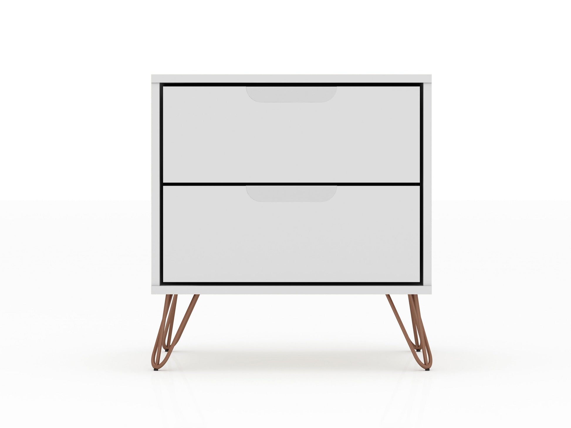 Rockefeller Nightstand 2.0 in White (set of 2) - Ornate Home