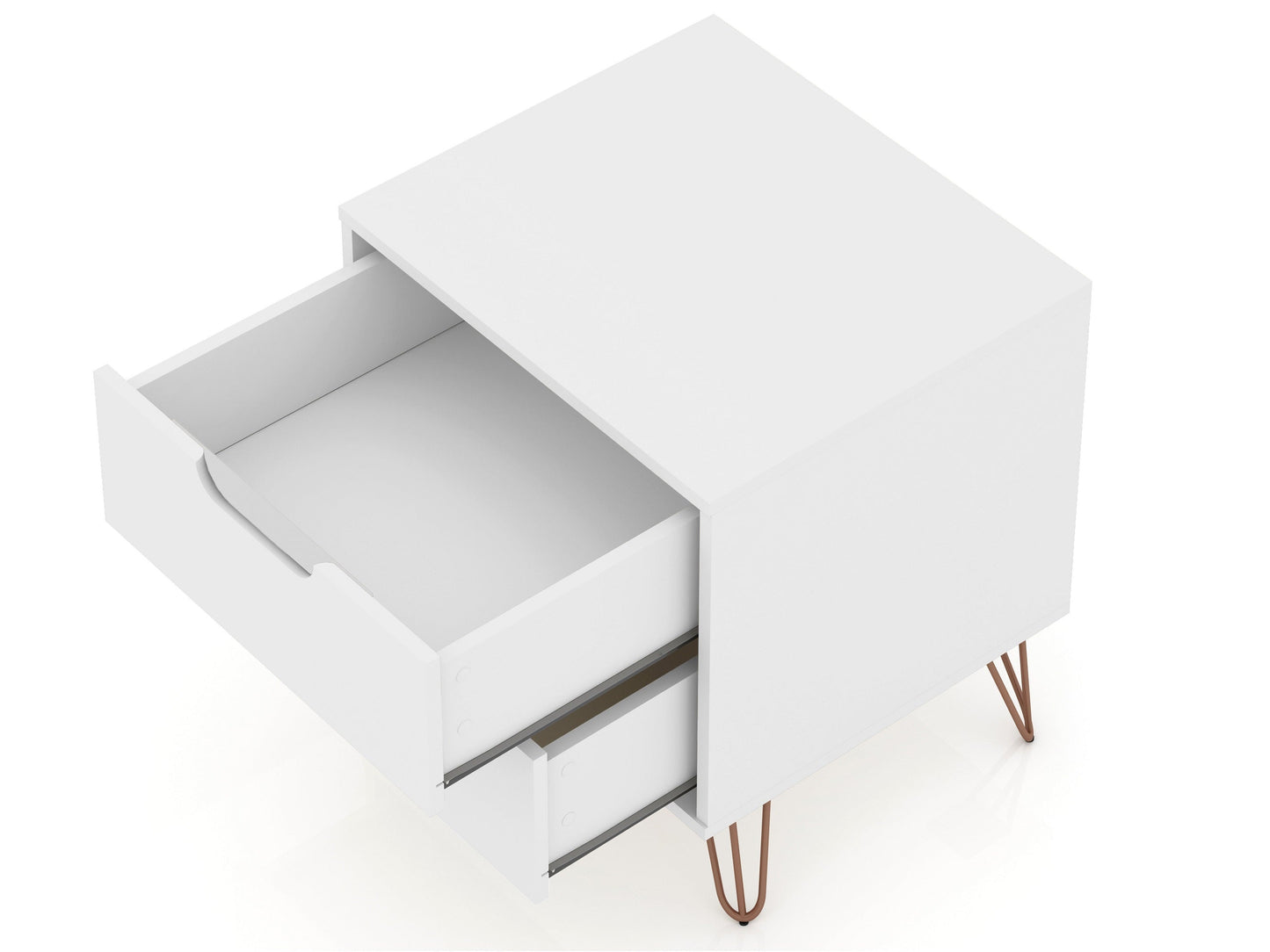 Rockefeller Nightstand 2.0 in White (set of 2) - Ornate Home