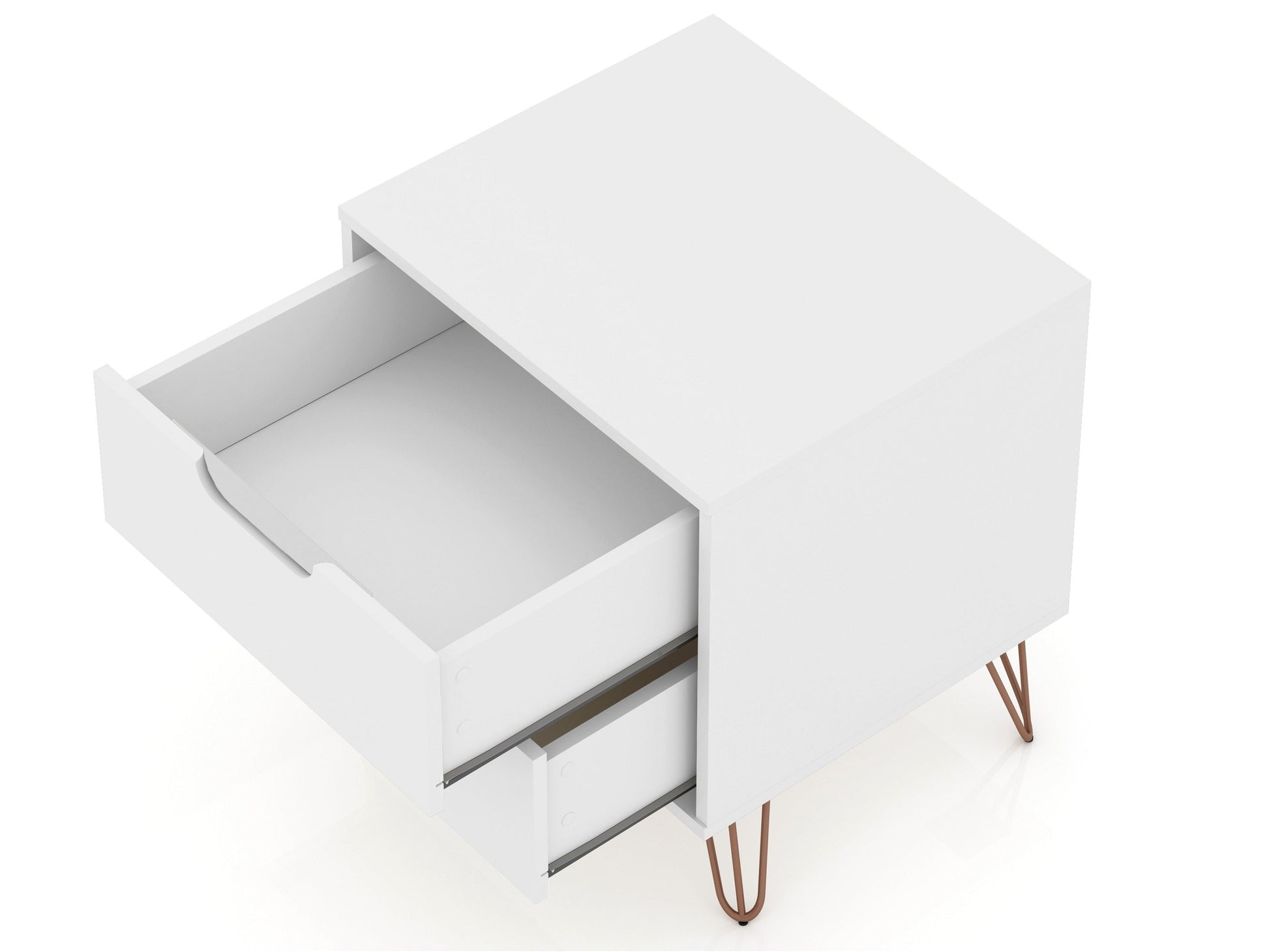 Rockefeller Nightstand 2.0 in White (set of 2) - Ornate Home