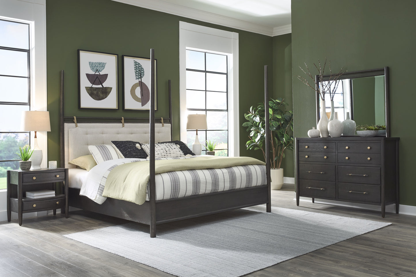 Rockport Two Drawer One Shelf Oak Wood Nightstand in Yin - Ornate Home