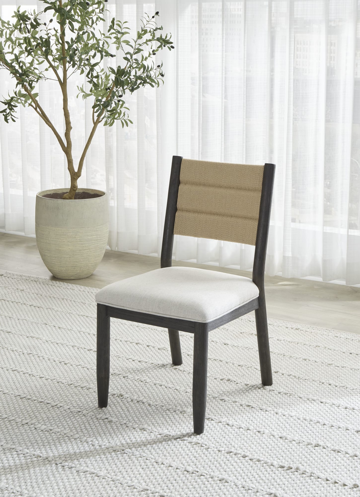 Rockport Yin Danish Cord Dining Chair (Set of 2) - Ornate Home