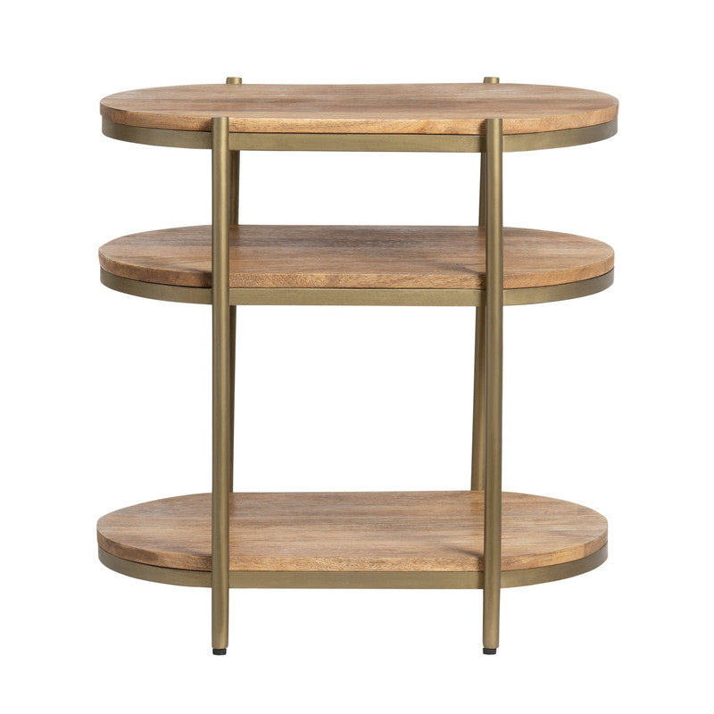 Rockwell Brown/Gold End Table - Ornate Home
