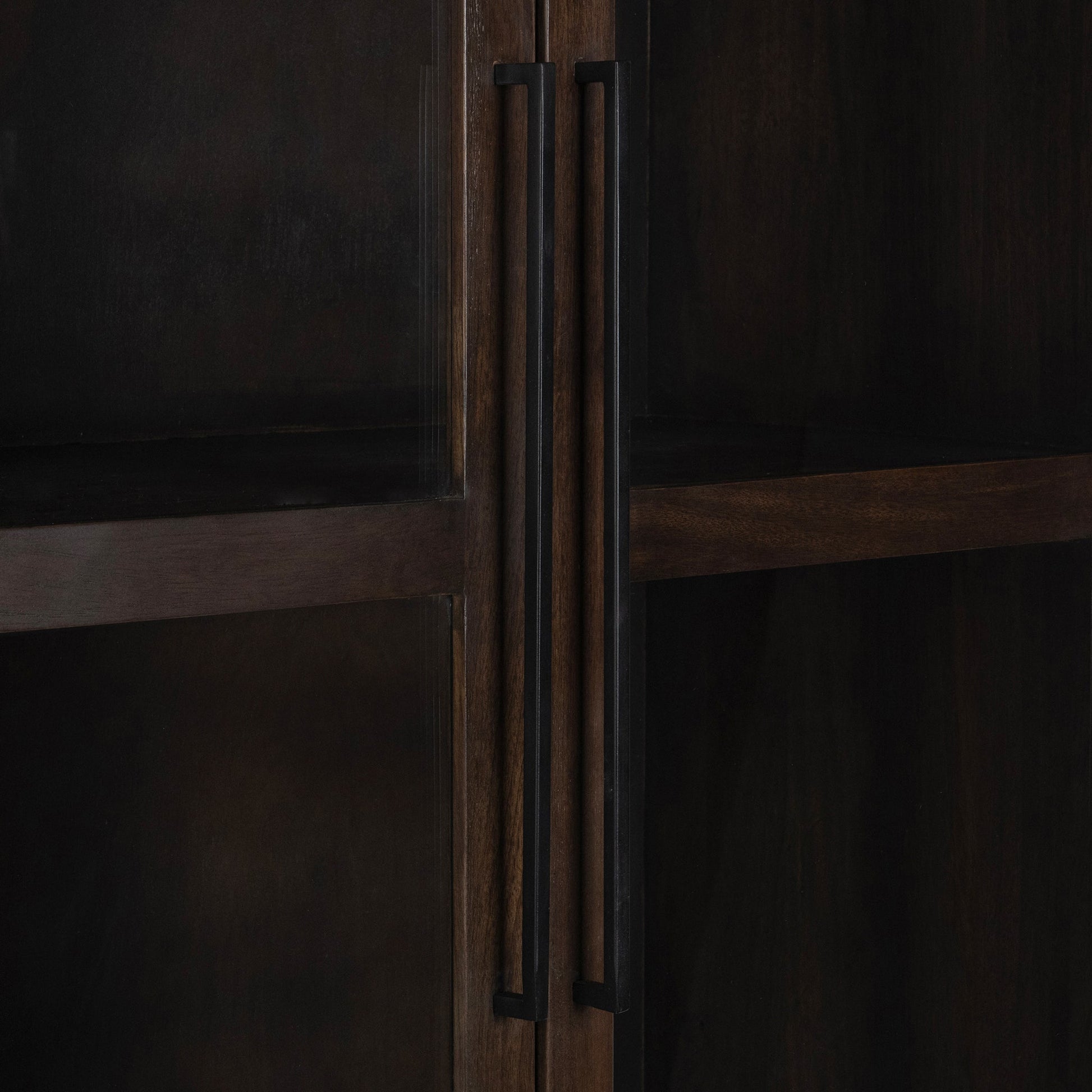 Rogers Dark Brown Display Cabinet - Ornate Home