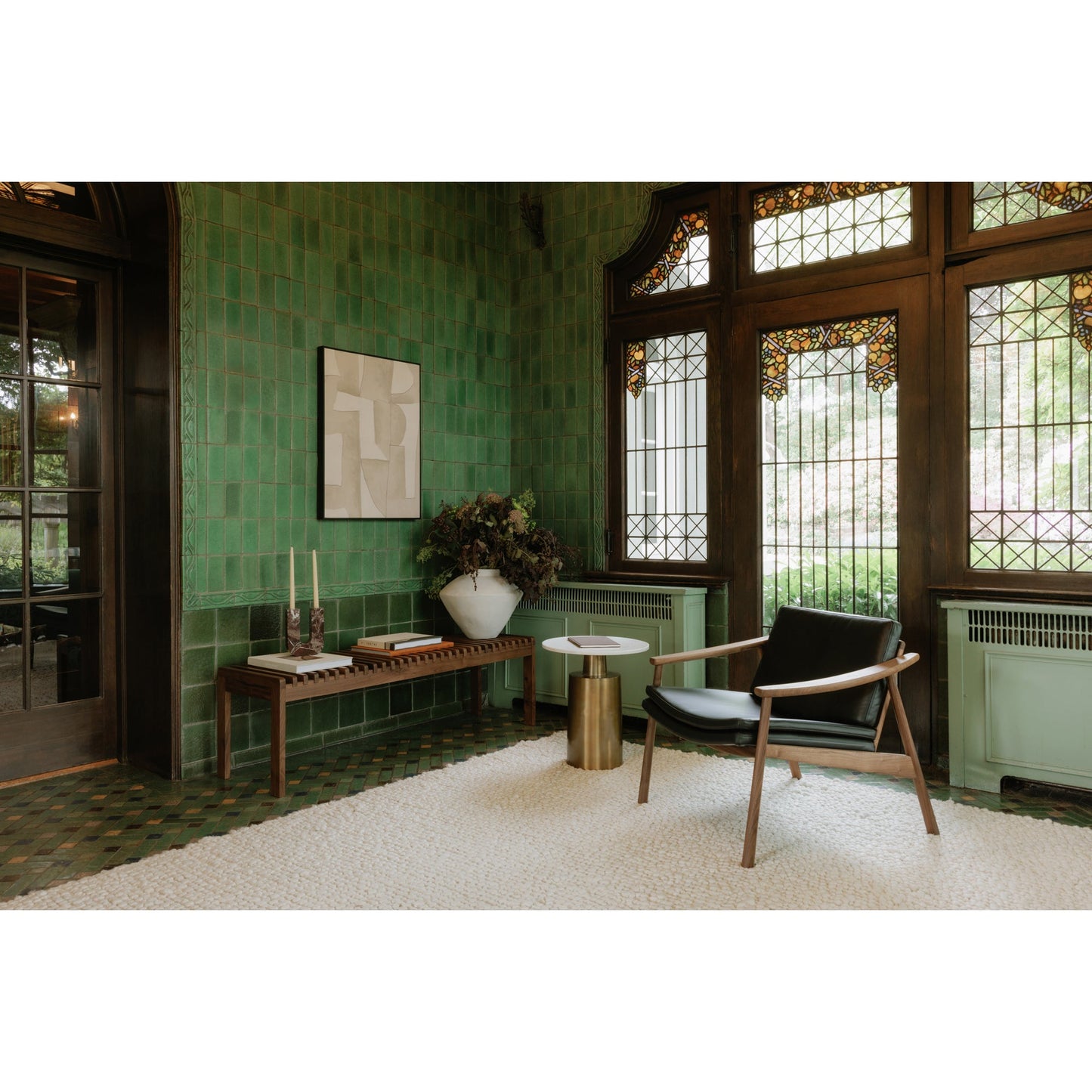 Rohe Walnut Brown Bench - Ornate Home