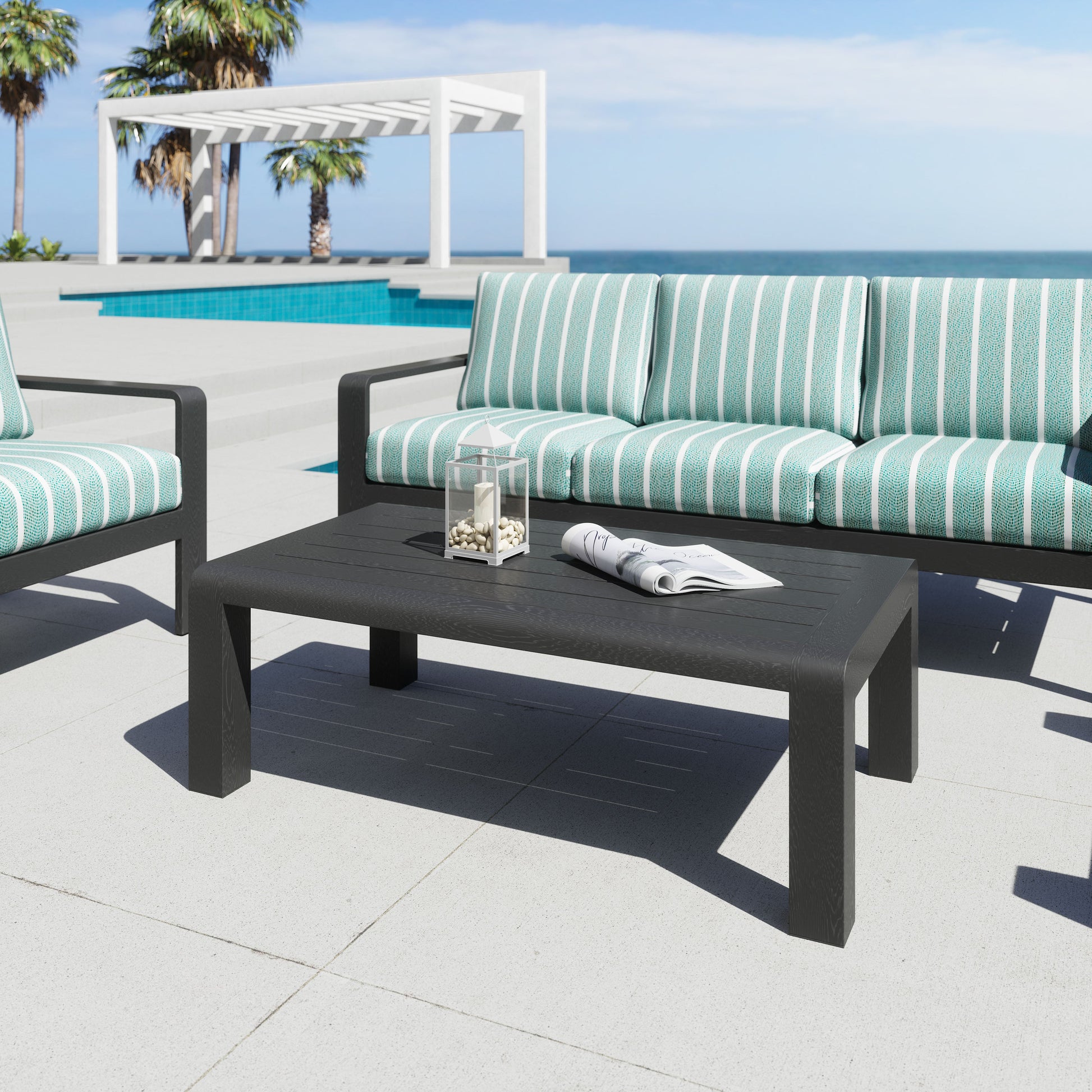 Rolig Black Outdoor Coffee Table - Ornate Home