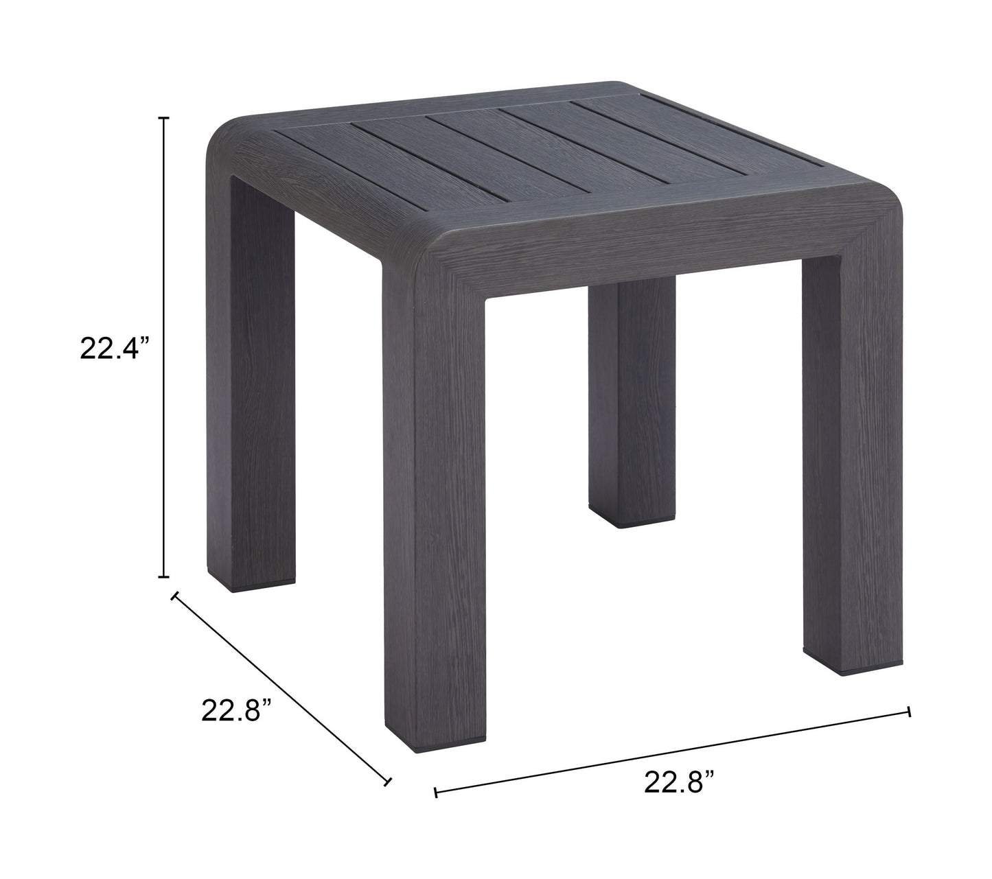 Rolig Black Outdoor Side Table - Ornate Home