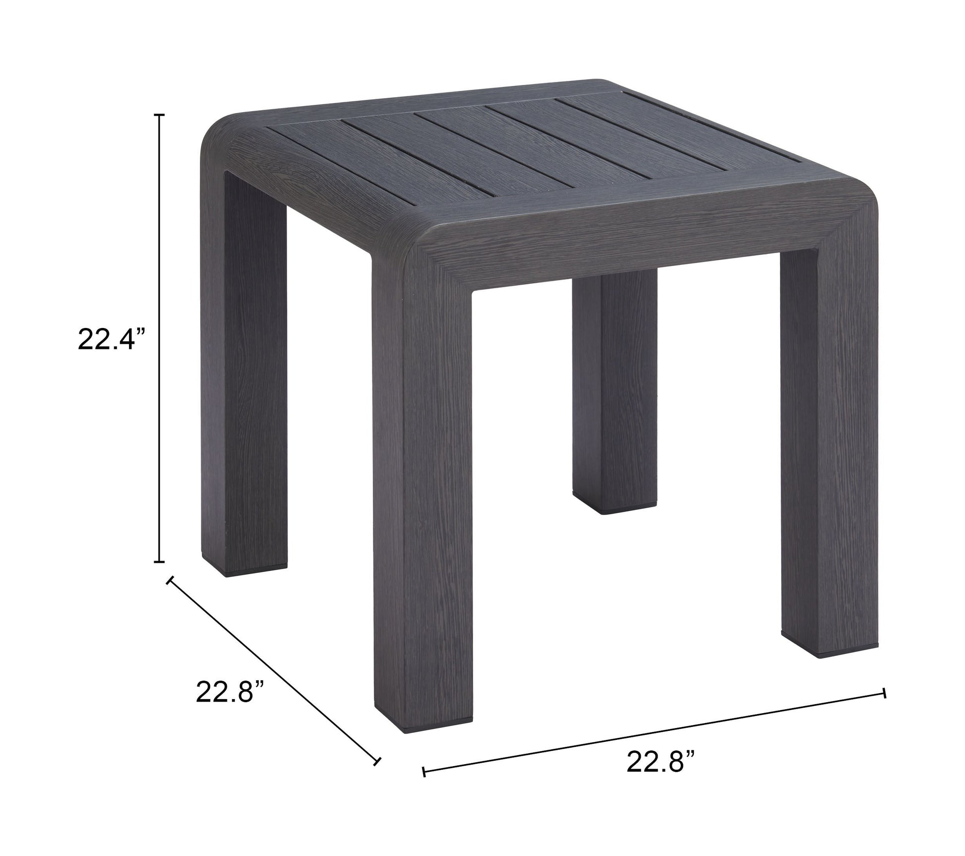 Rolig Black Outdoor Side Table - Ornate Home