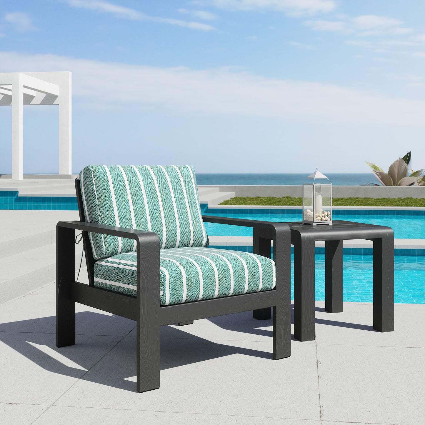 Rolig Green Outdoor Armchair - Ornate Home