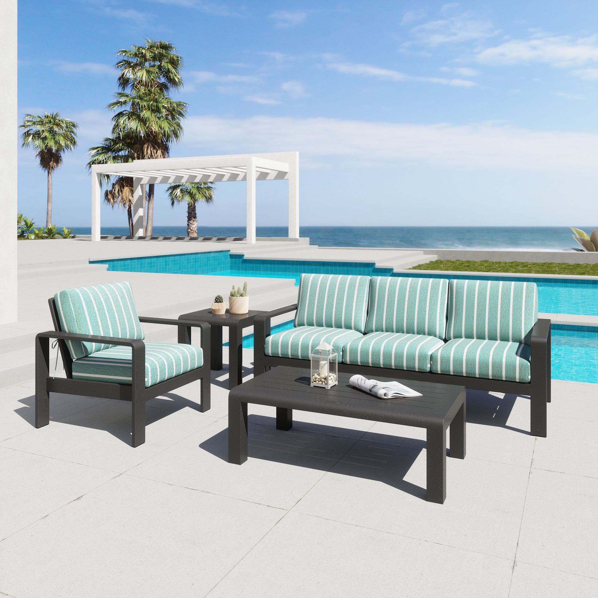 Rolig Green Outdoor Armchair - Ornate Home
