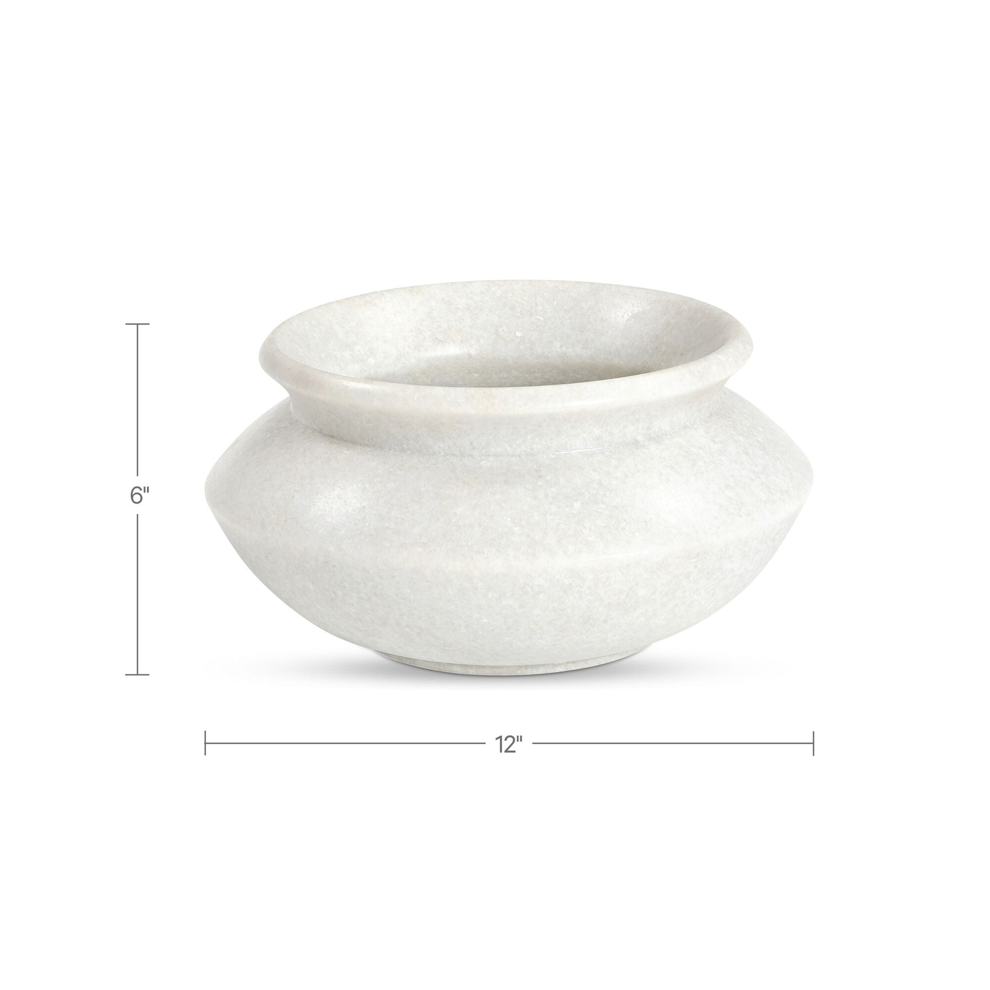 Romano White Marble Vessel - Ornate Home