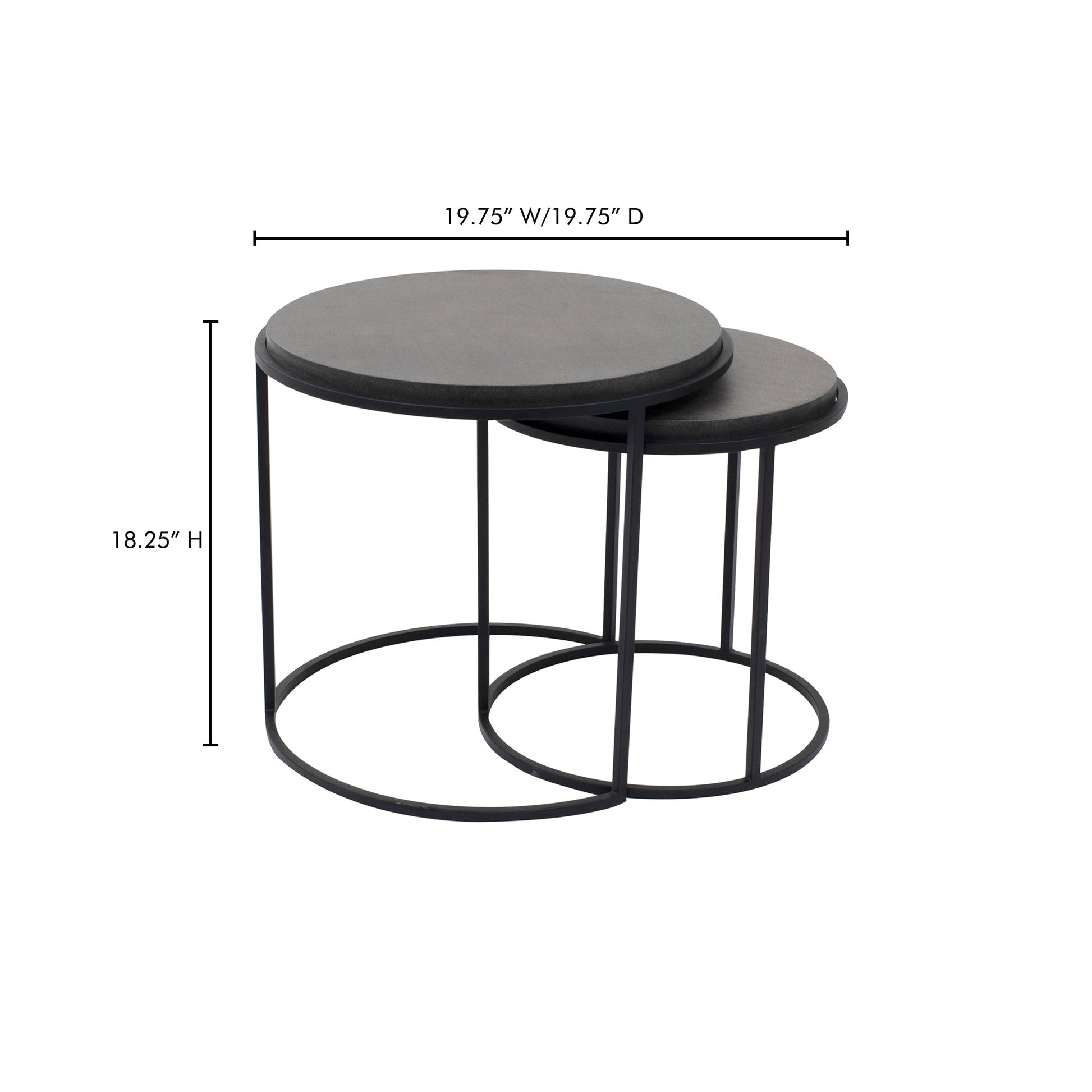 Roost Black Nesting Tables Set Of 2 - Ornate Home
