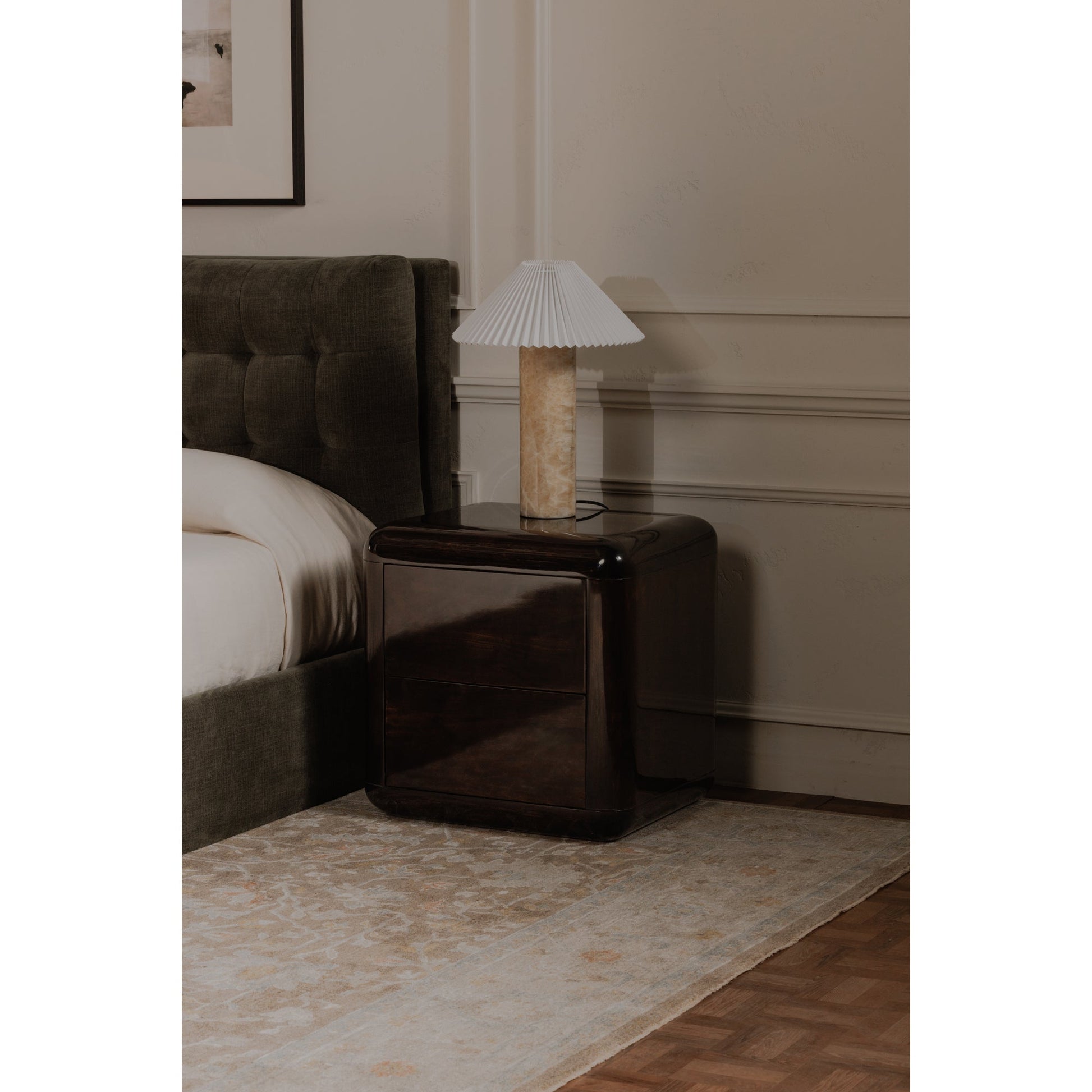 Rory Dark Brown Nightstand - Ornate Home