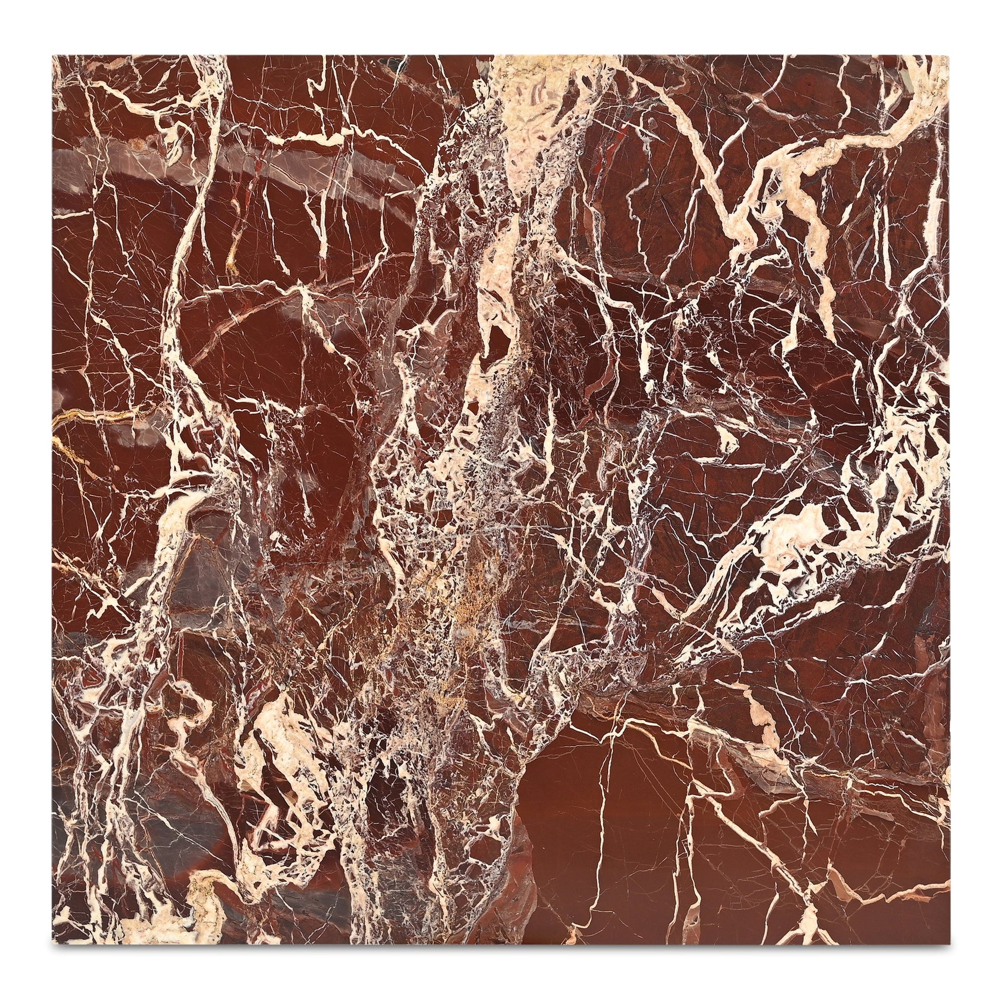 Rosa Rosso Levanto Marble Accent Table - Ornate Home