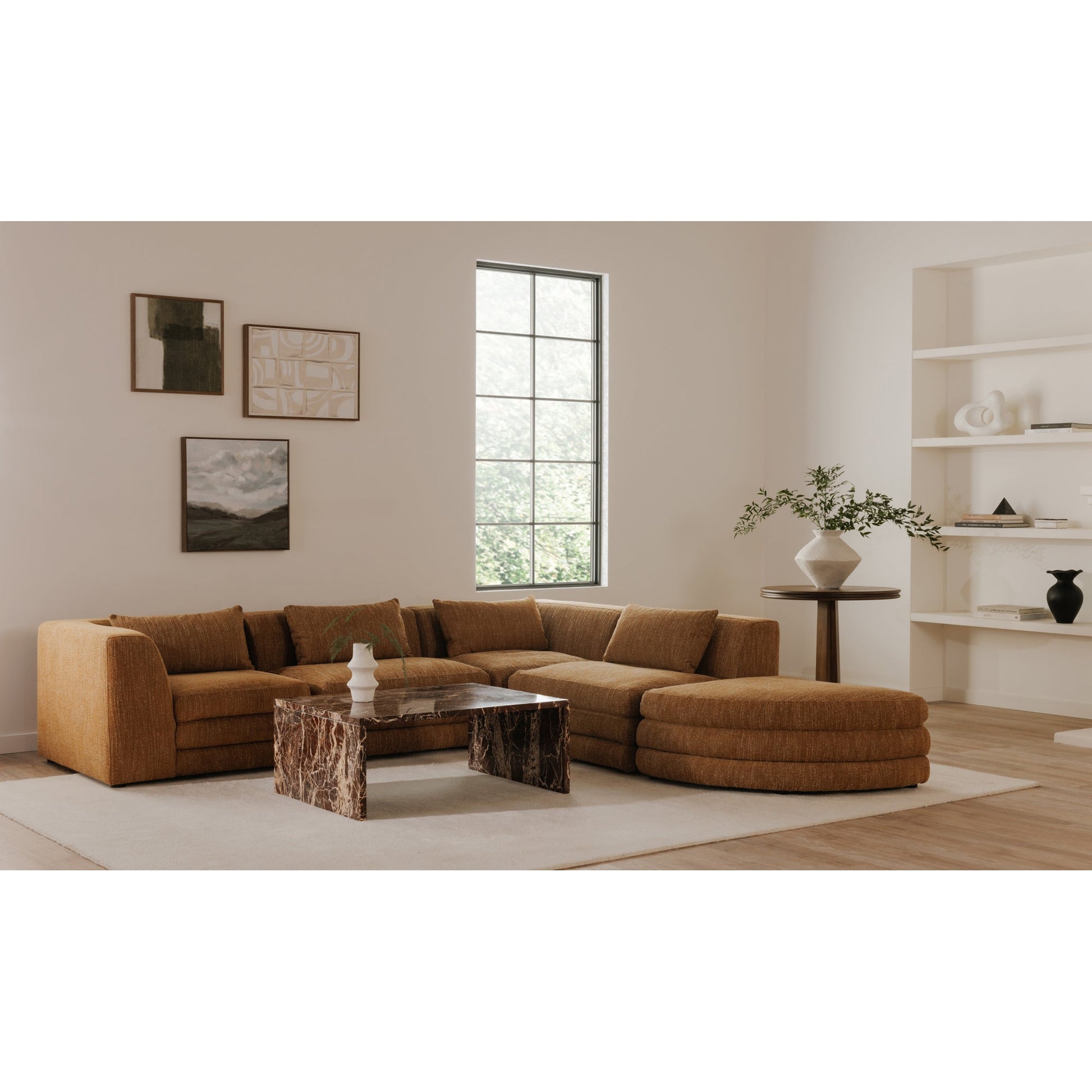 Rosa Rosso Levanto Marble Coffee Table - Ornate Home