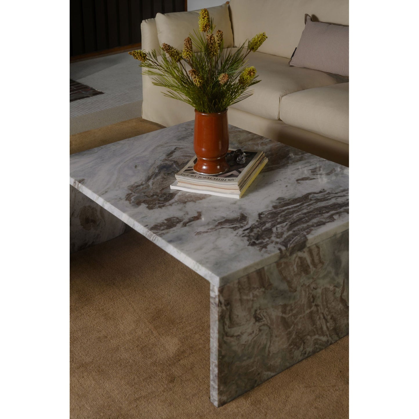 Rosa Torrento Marble Coffee Table - Ornate Home