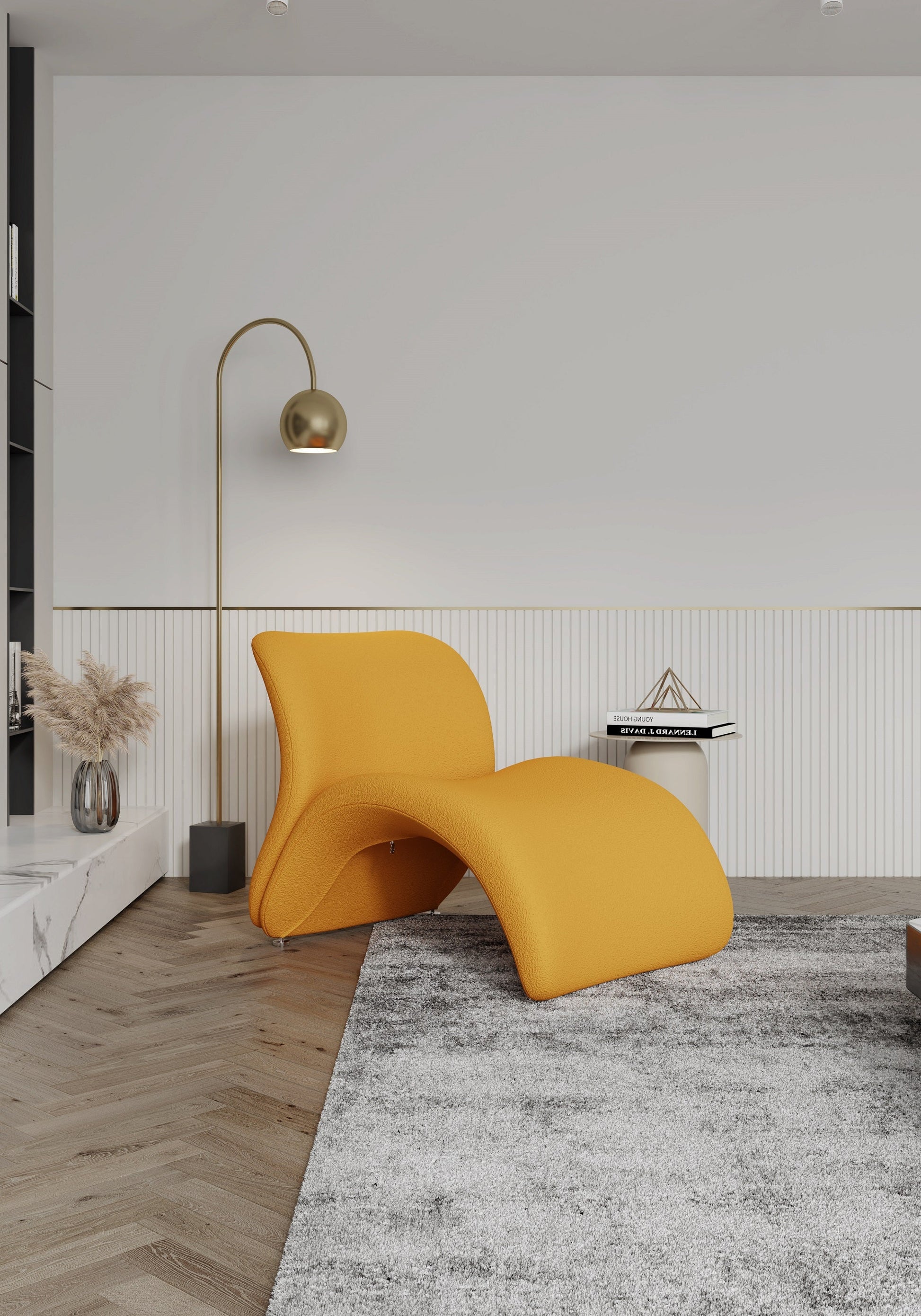 Rosebud Accent Chair in Yellow - Ornate Home