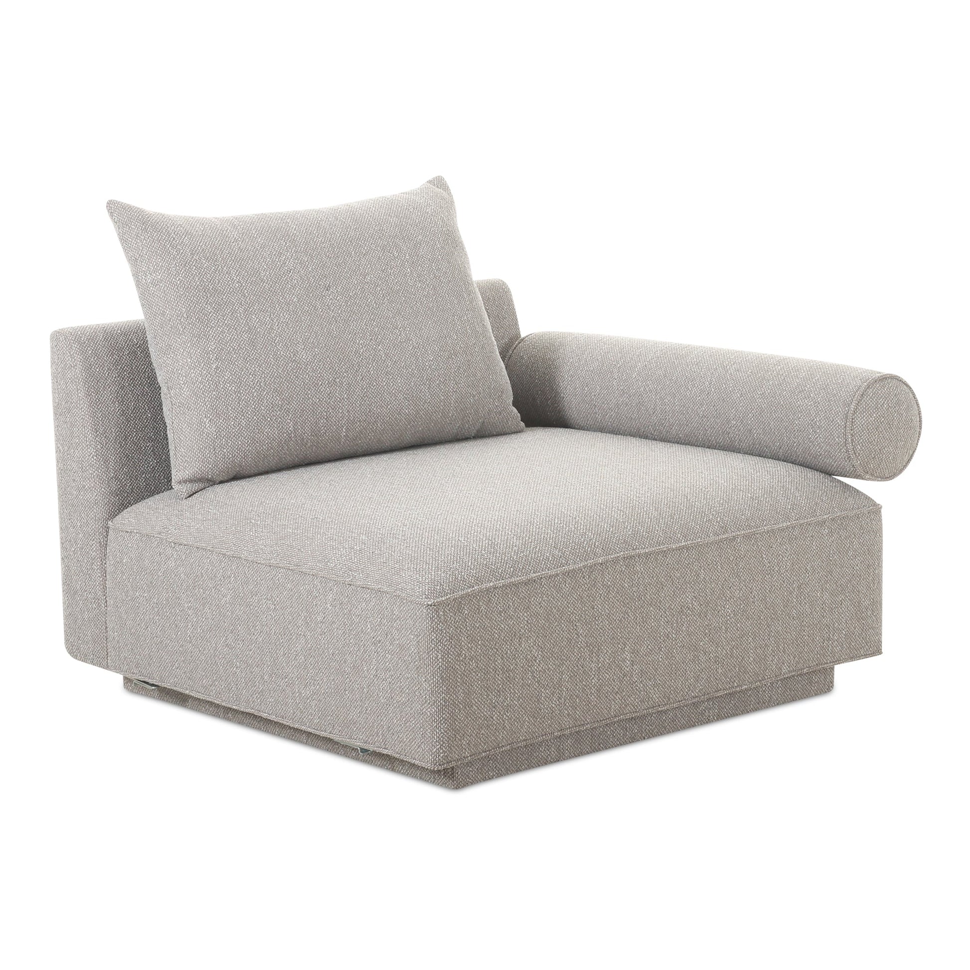 Rosello Light Grey Right Arm Facing Chair - Ornate Home