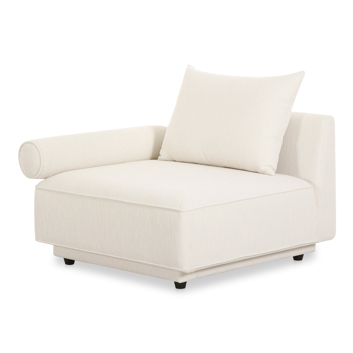 Rosello White Left Arm Facing Chair - Ornate Home
