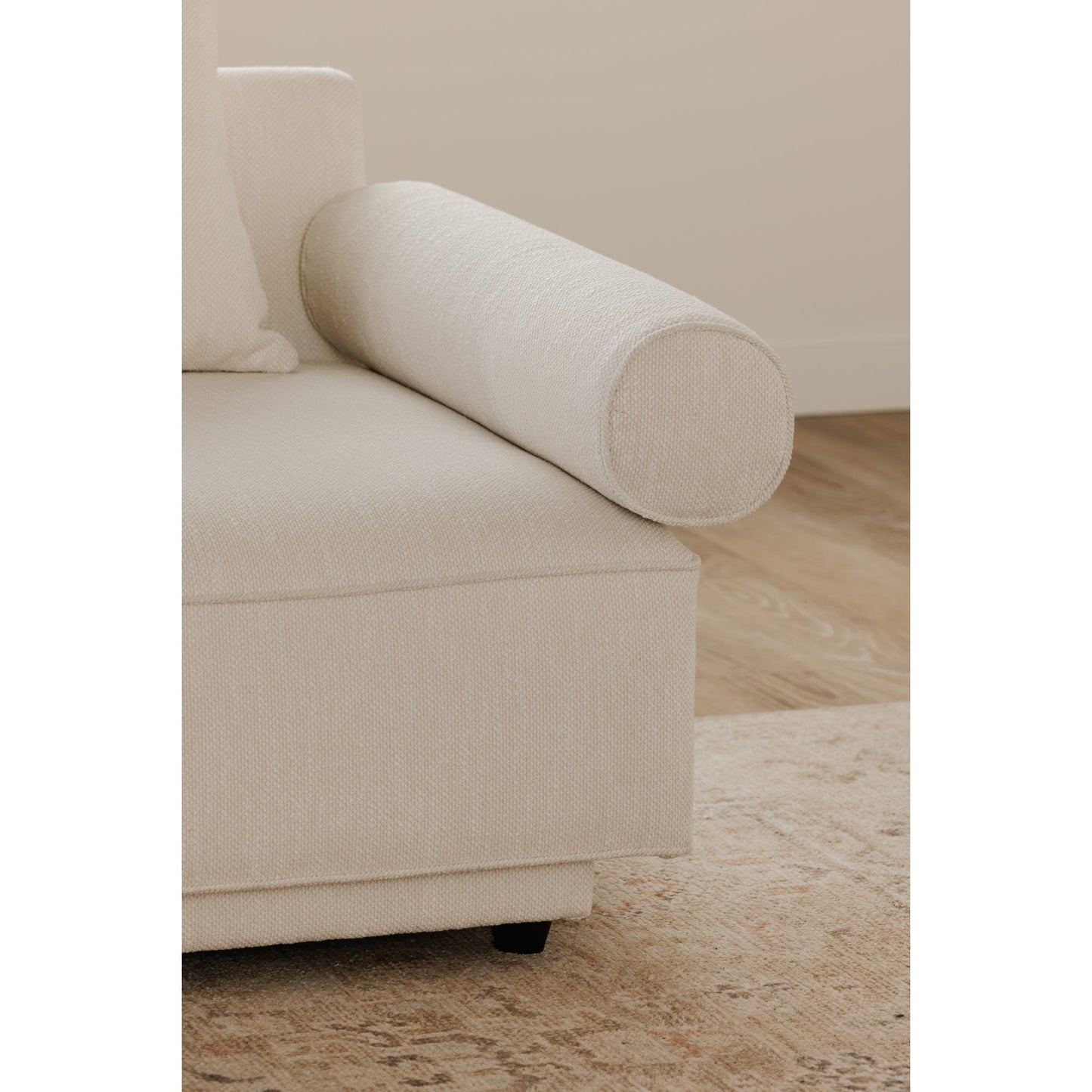 Rosello White Left Arm Facing Chair - Ornate Home