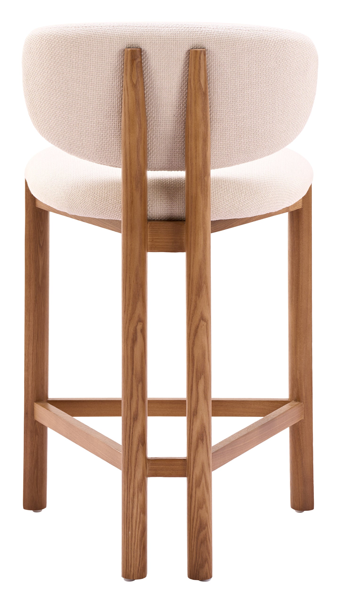 Rosetta Beige & Walnut Counter Stool (Set of 2) - Ornate Home