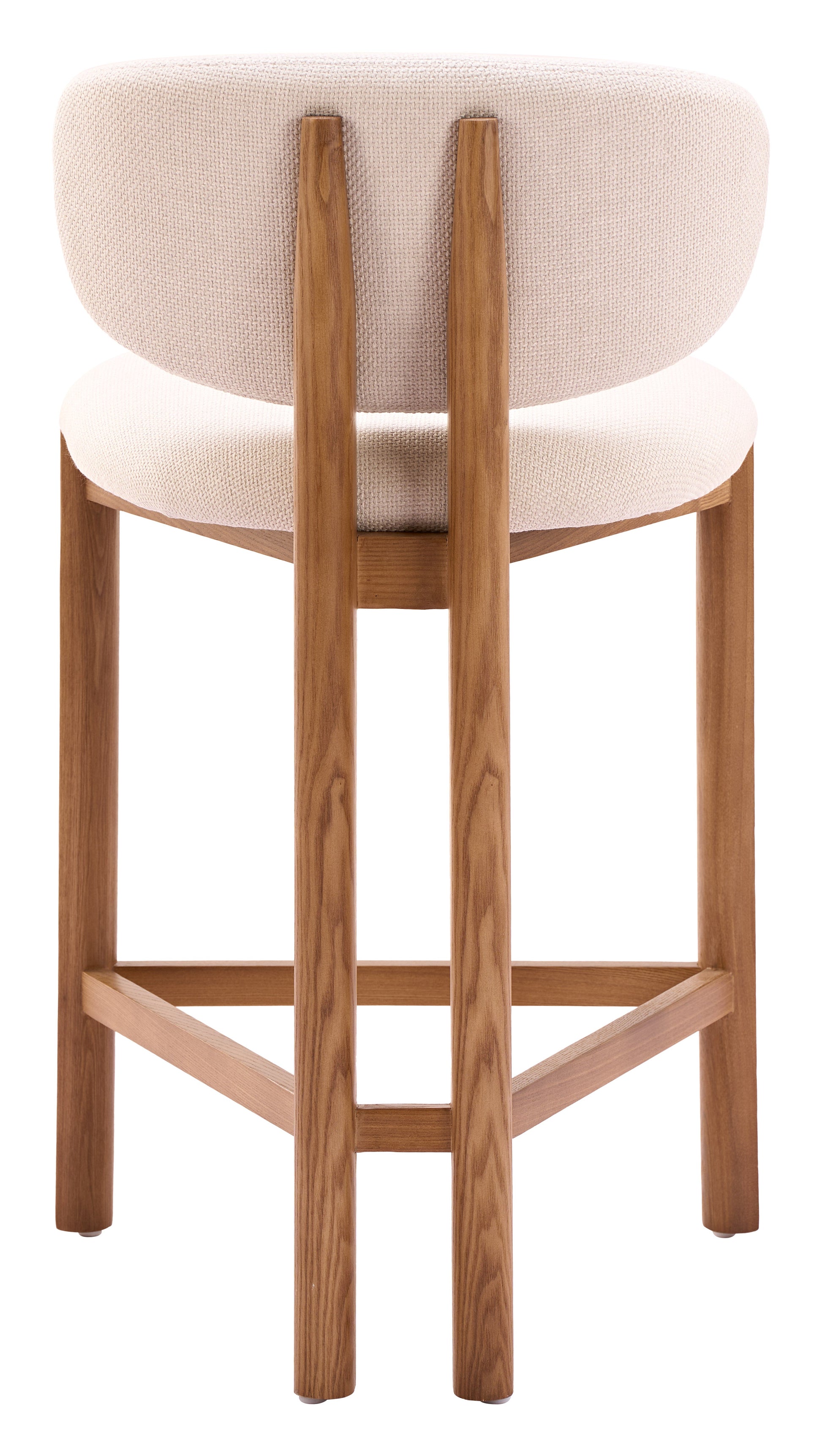 Rosetta Beige & Walnut Counter Stool (Set of 2) - Ornate Home