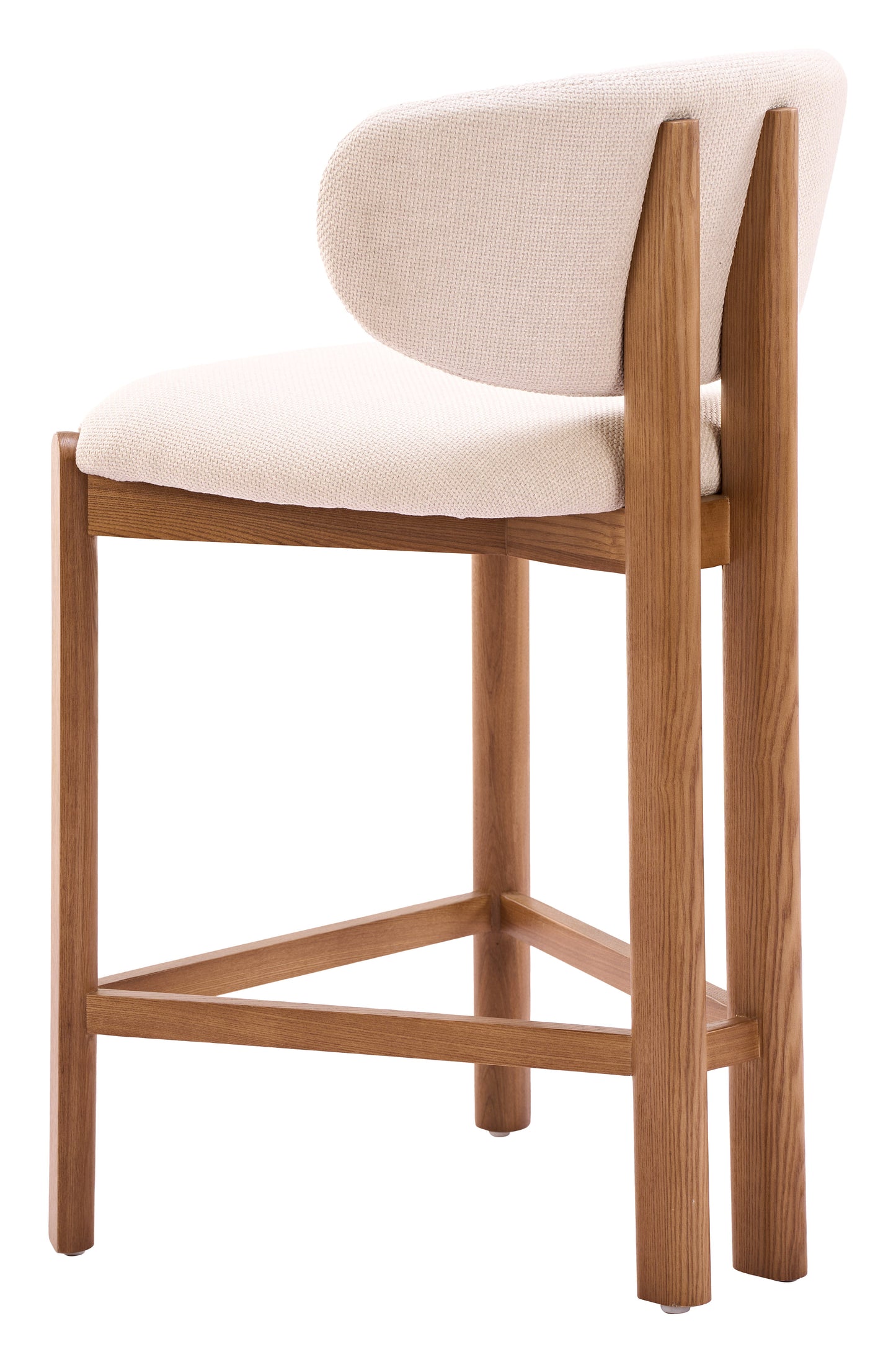 Rosetta Beige & Walnut Counter Stool (Set of 2) - Ornate Home