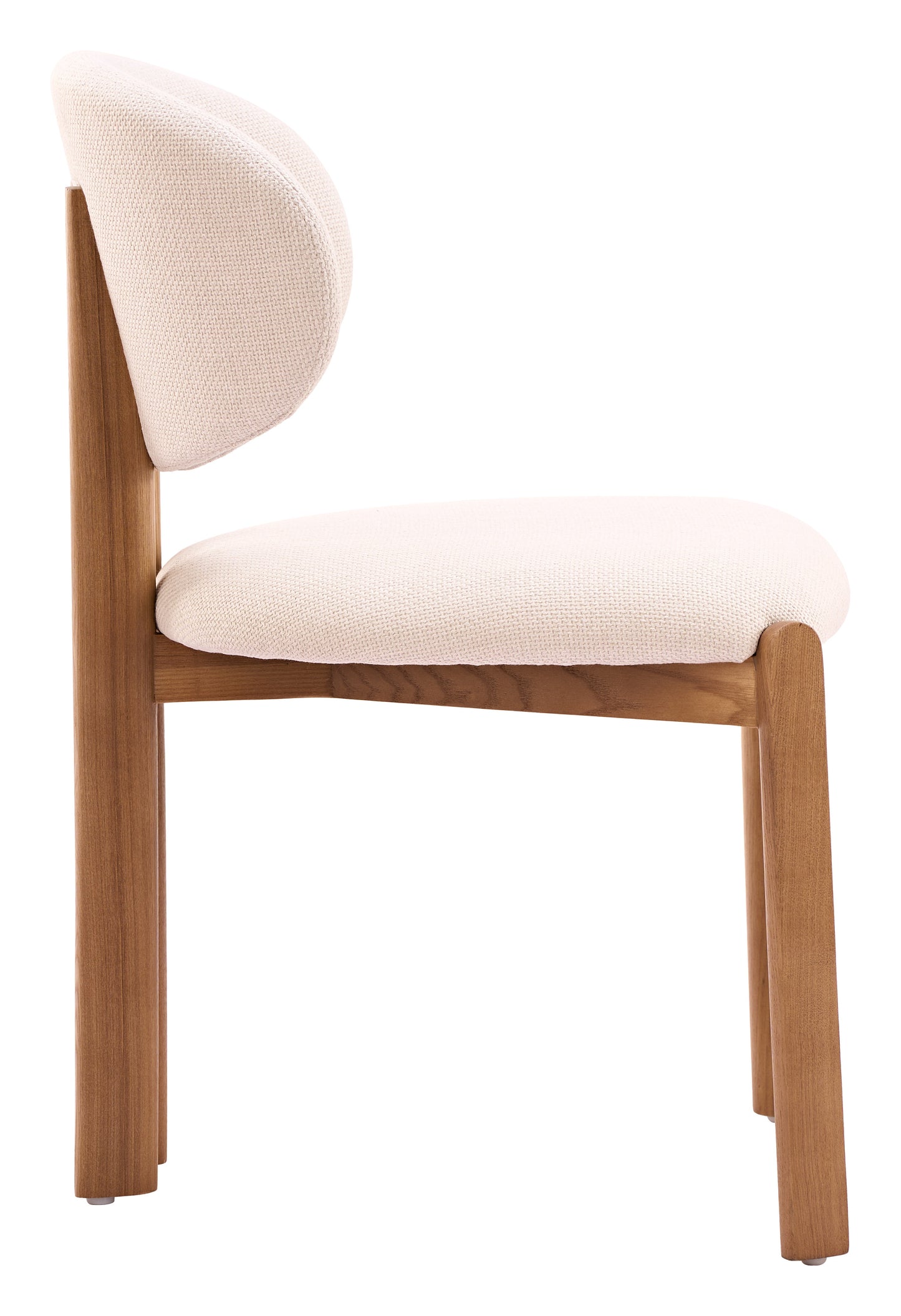 Rosetta Beige & Walnut Dining Chair (Set of 2) - Ornate Home