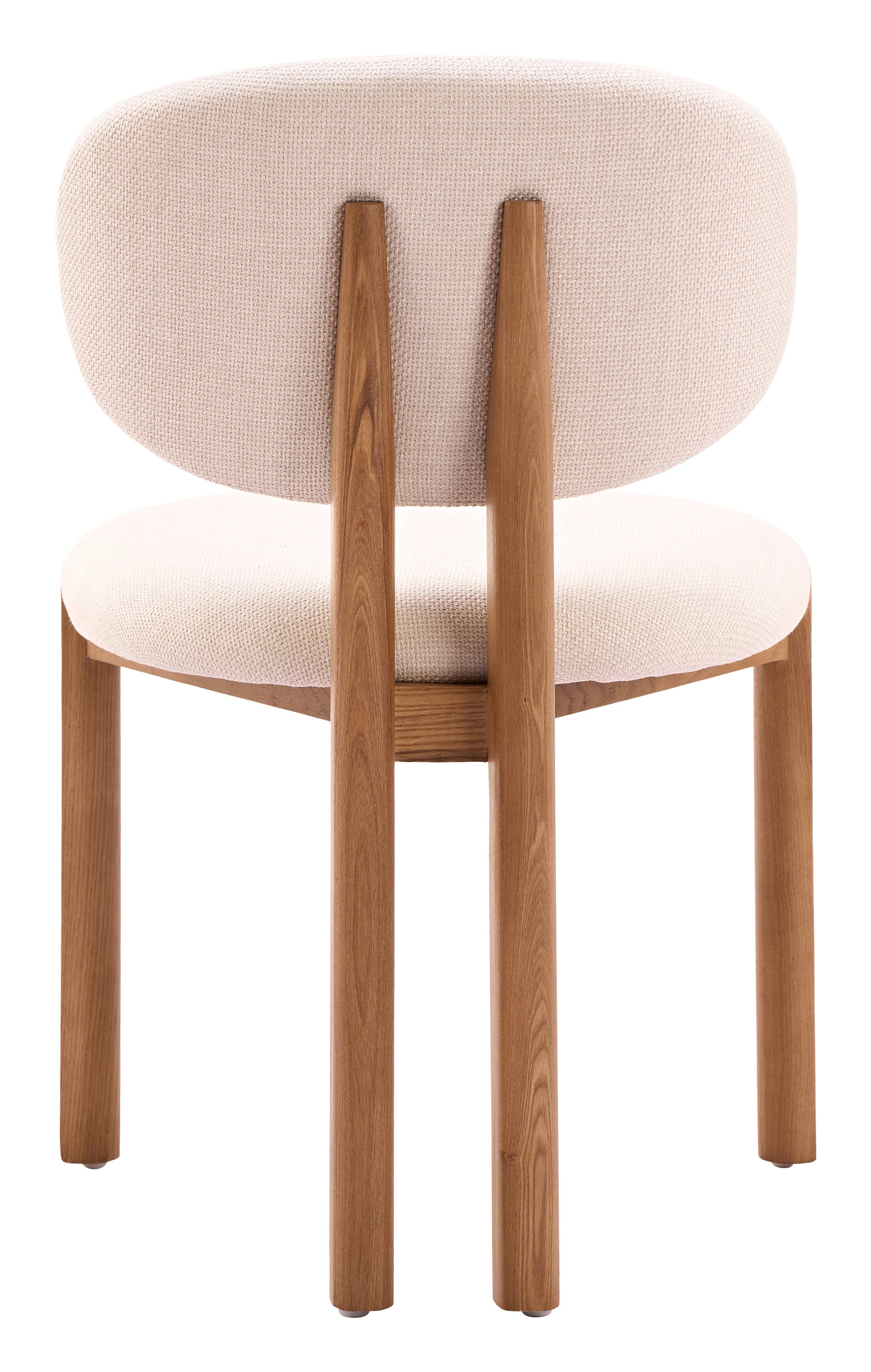 Rosetta Beige & Walnut Dining Chair (Set of 2) - Ornate Home