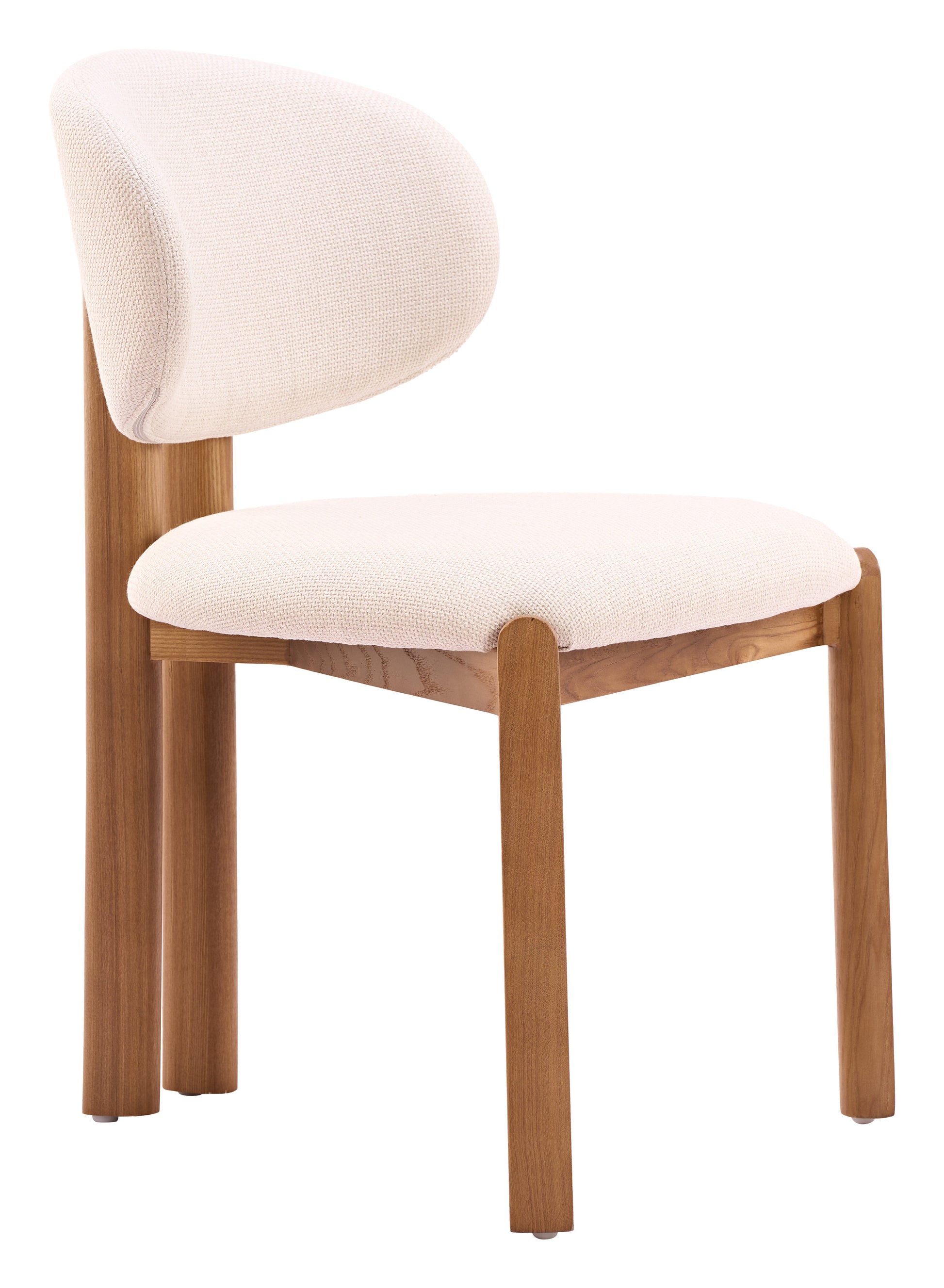 Rosetta Beige & Walnut Dining Chair (Set of 2) - Ornate Home