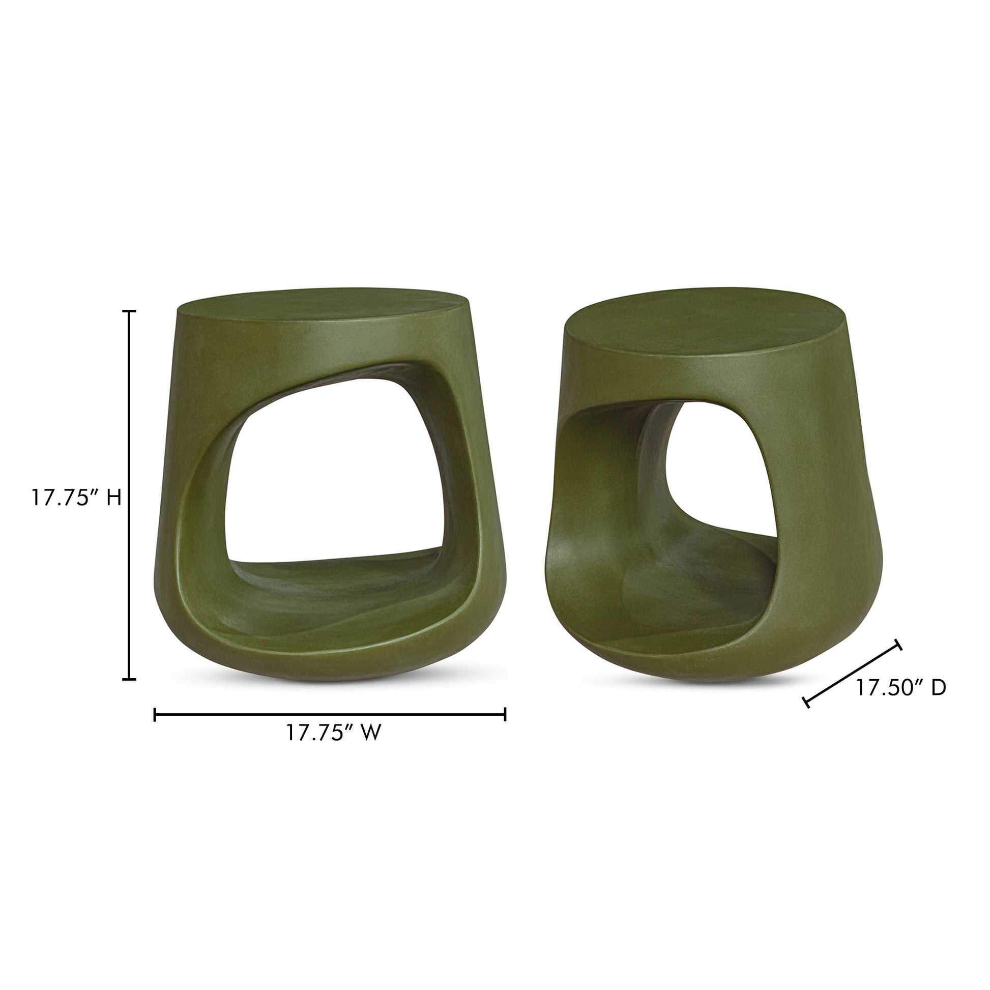 Rothko Green Outdoor Stool - Ornate Home