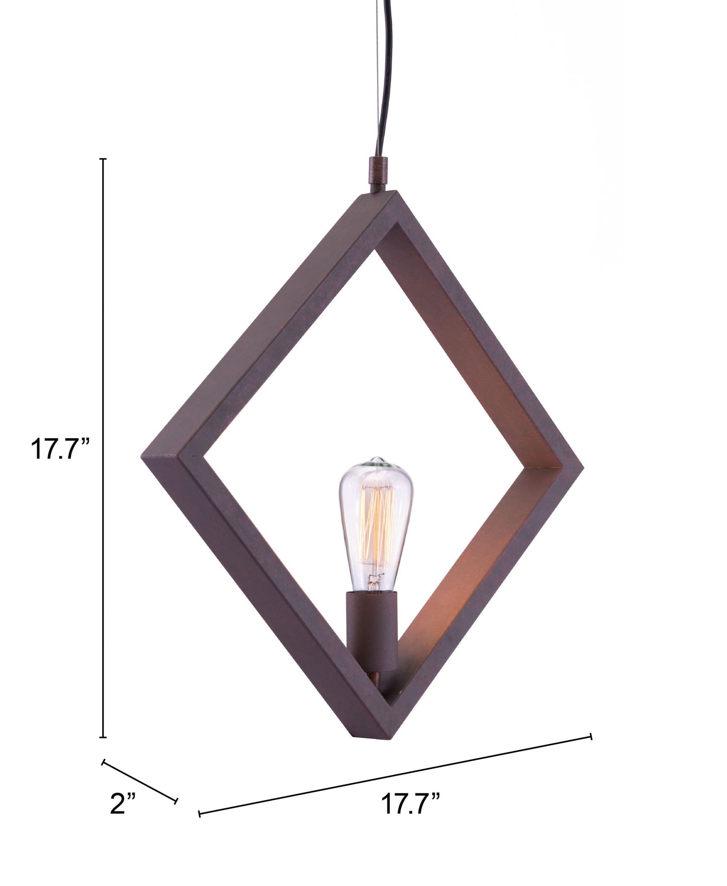 Rotorura Rust Ceiling Lamp - Ornate Home