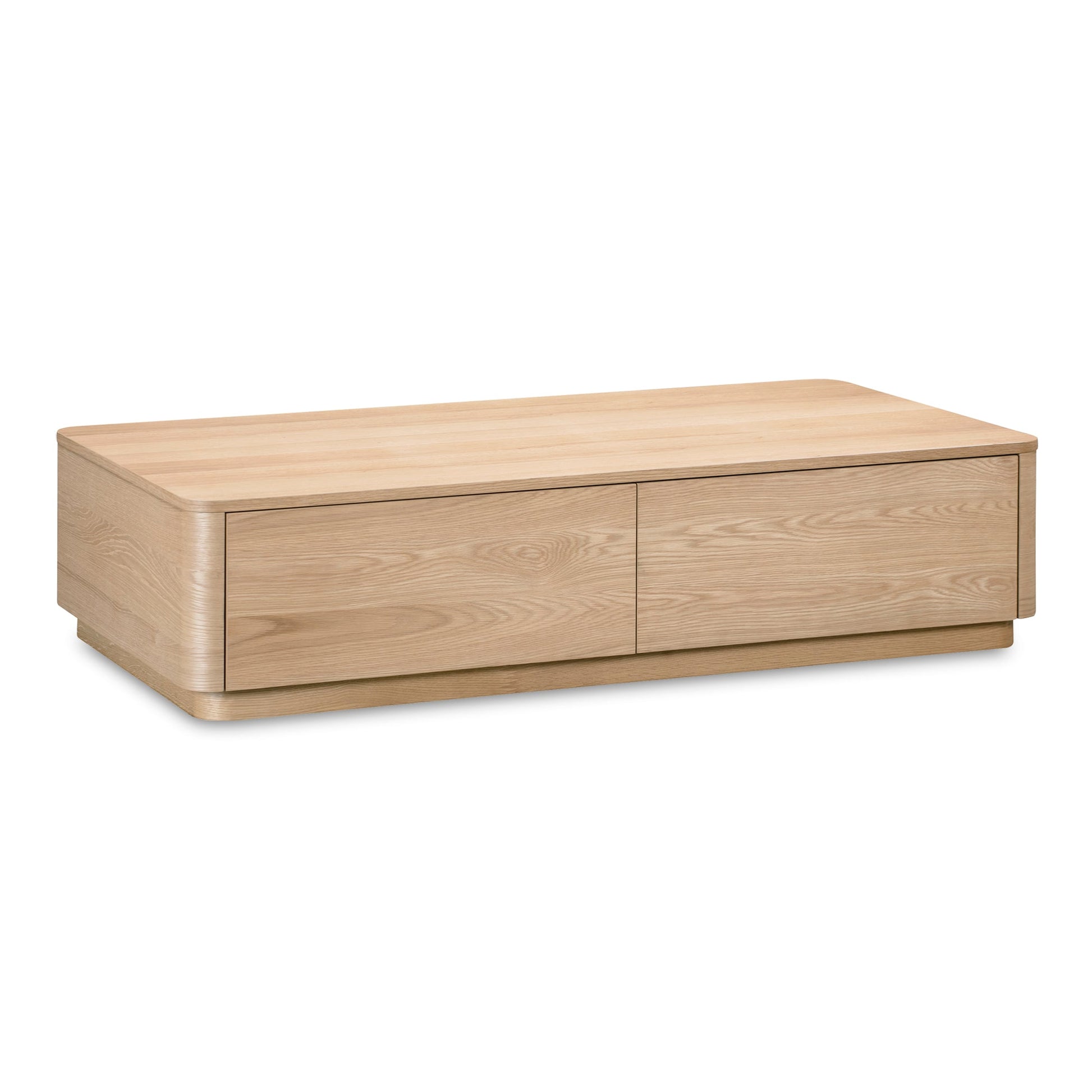 Round Natural Oak Off Coffee Table - Ornate Home