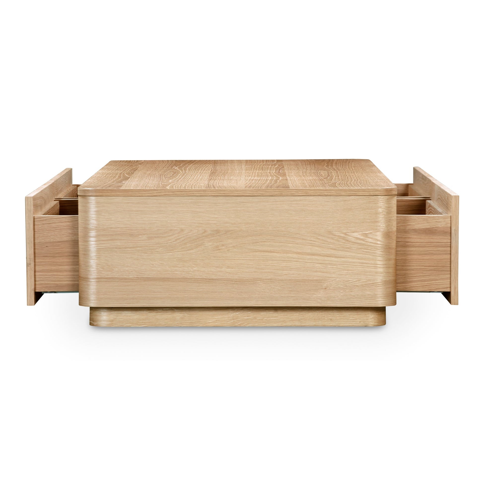 Round Natural Oak Off Coffee Table - Ornate Home