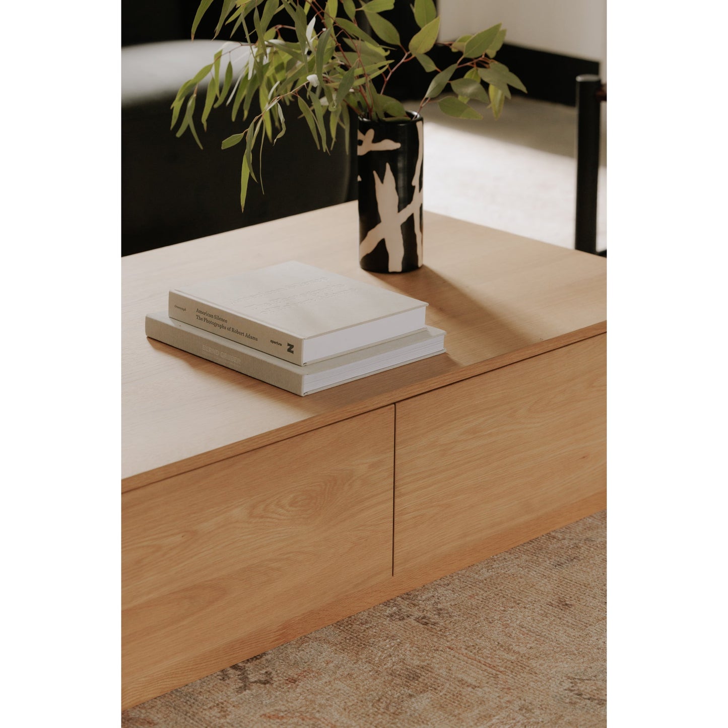 Round Natural Oak Off Coffee Table - Ornate Home