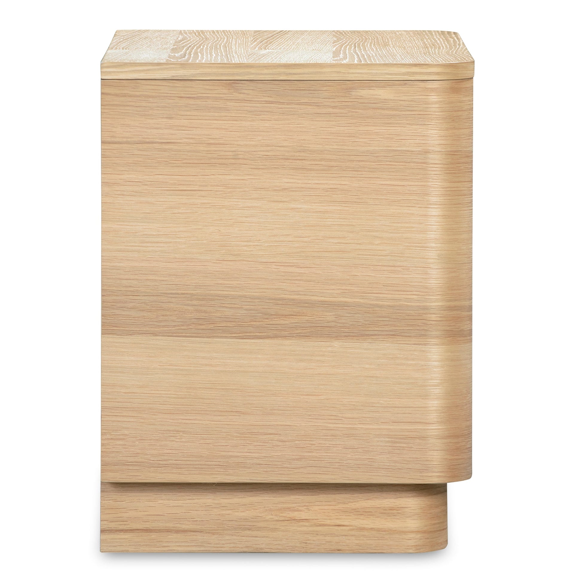 Round Off Natural Oak Tall Nightstand - Ornate Home