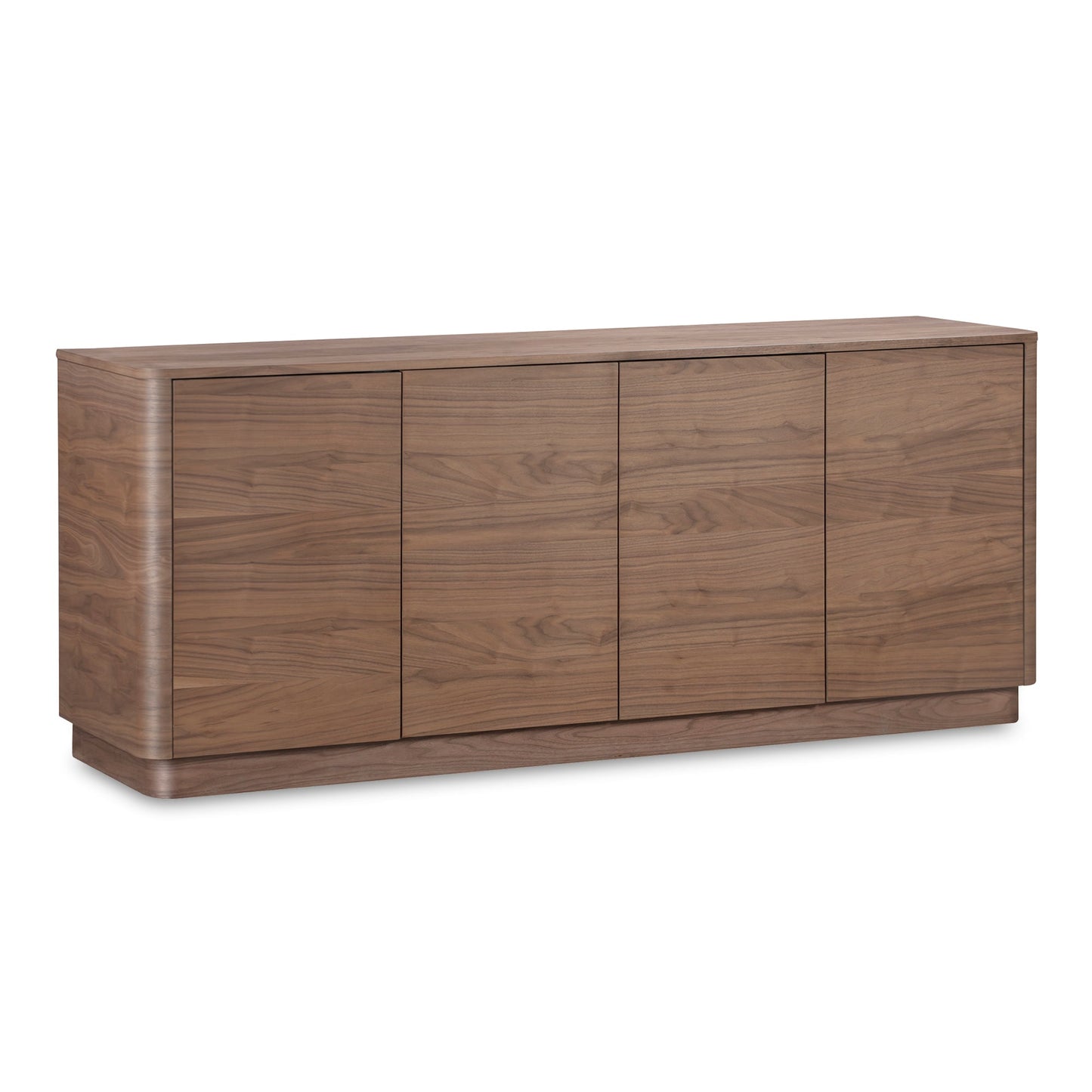 Round Off Walnut Brown Sideboard - Ornate Home
