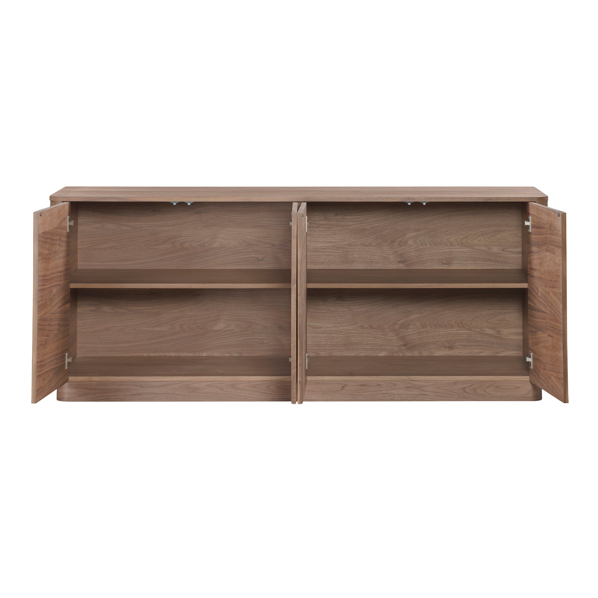 Round Off Walnut Brown Sideboard - Ornate Home