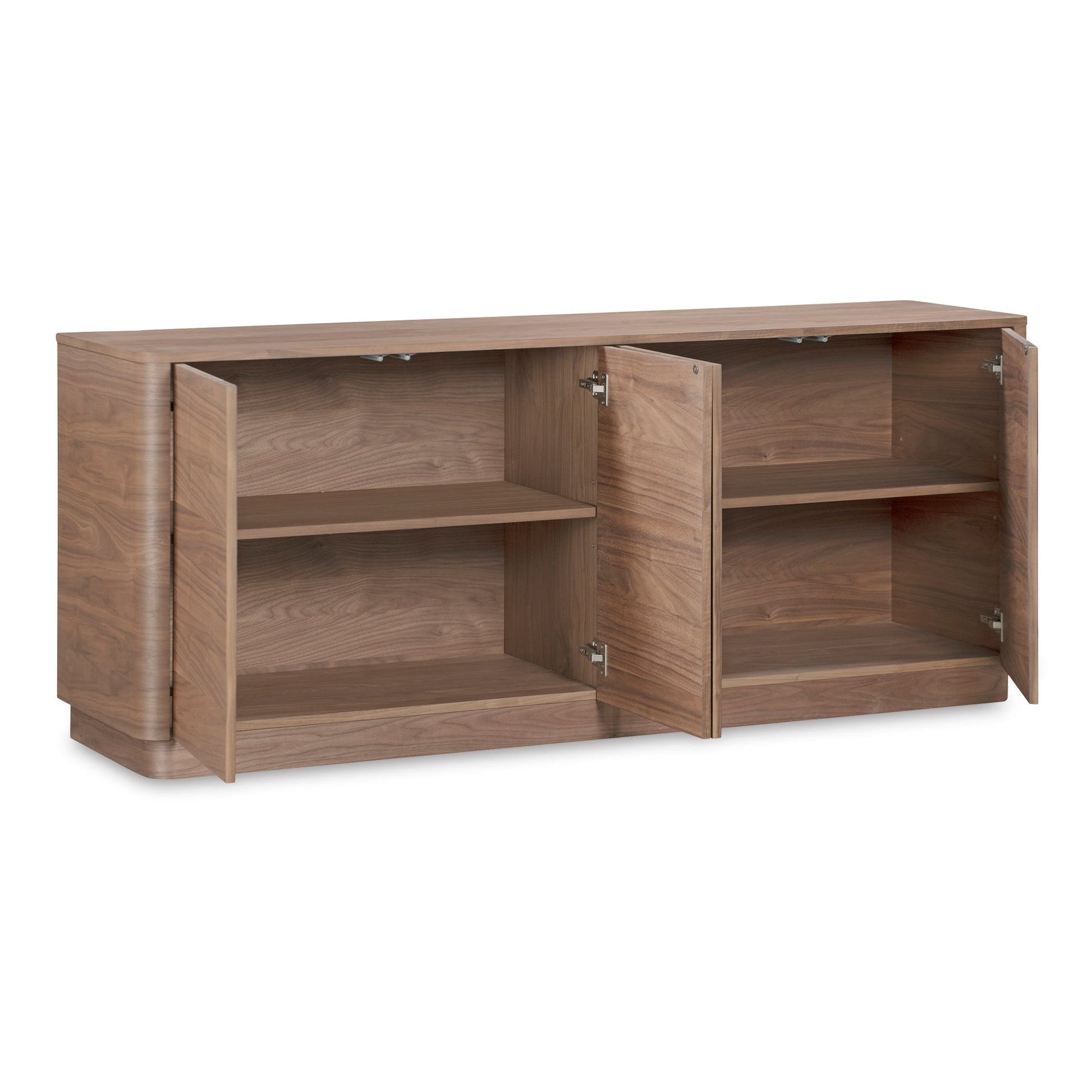 Round Off Walnut Brown Sideboard - Ornate Home