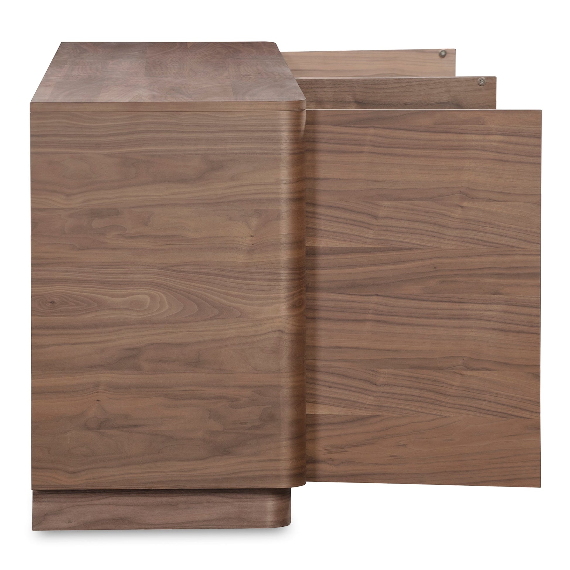 Round Off Walnut Brown Sideboard - Ornate Home