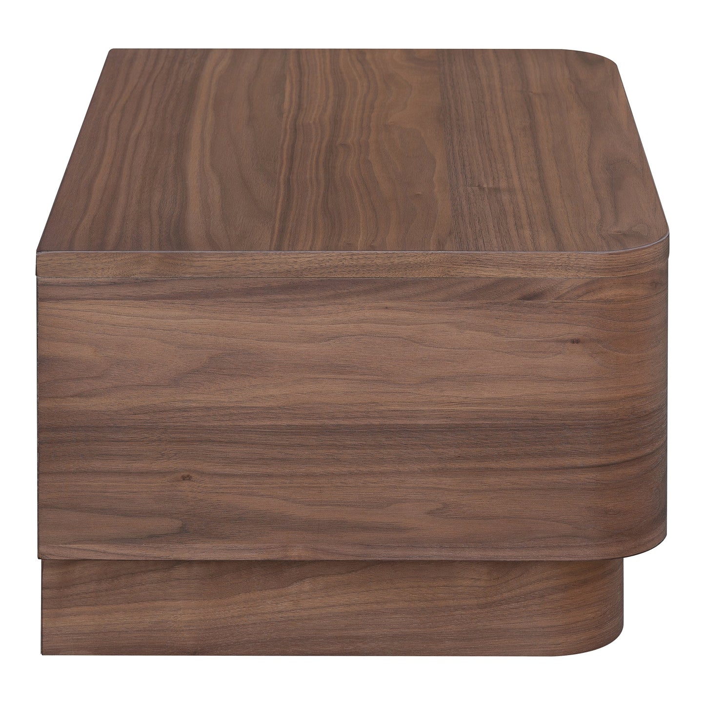 Round Off Walnut Small Nightstand - Ornate Home