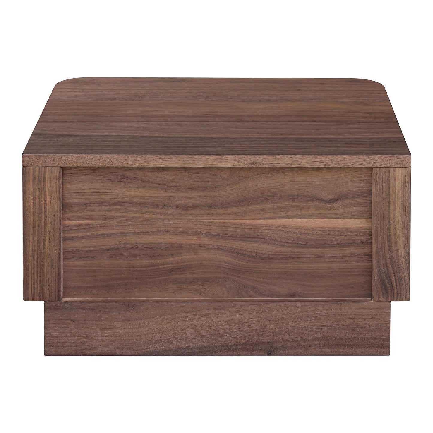 Round Off Walnut Small Nightstand - Ornate Home