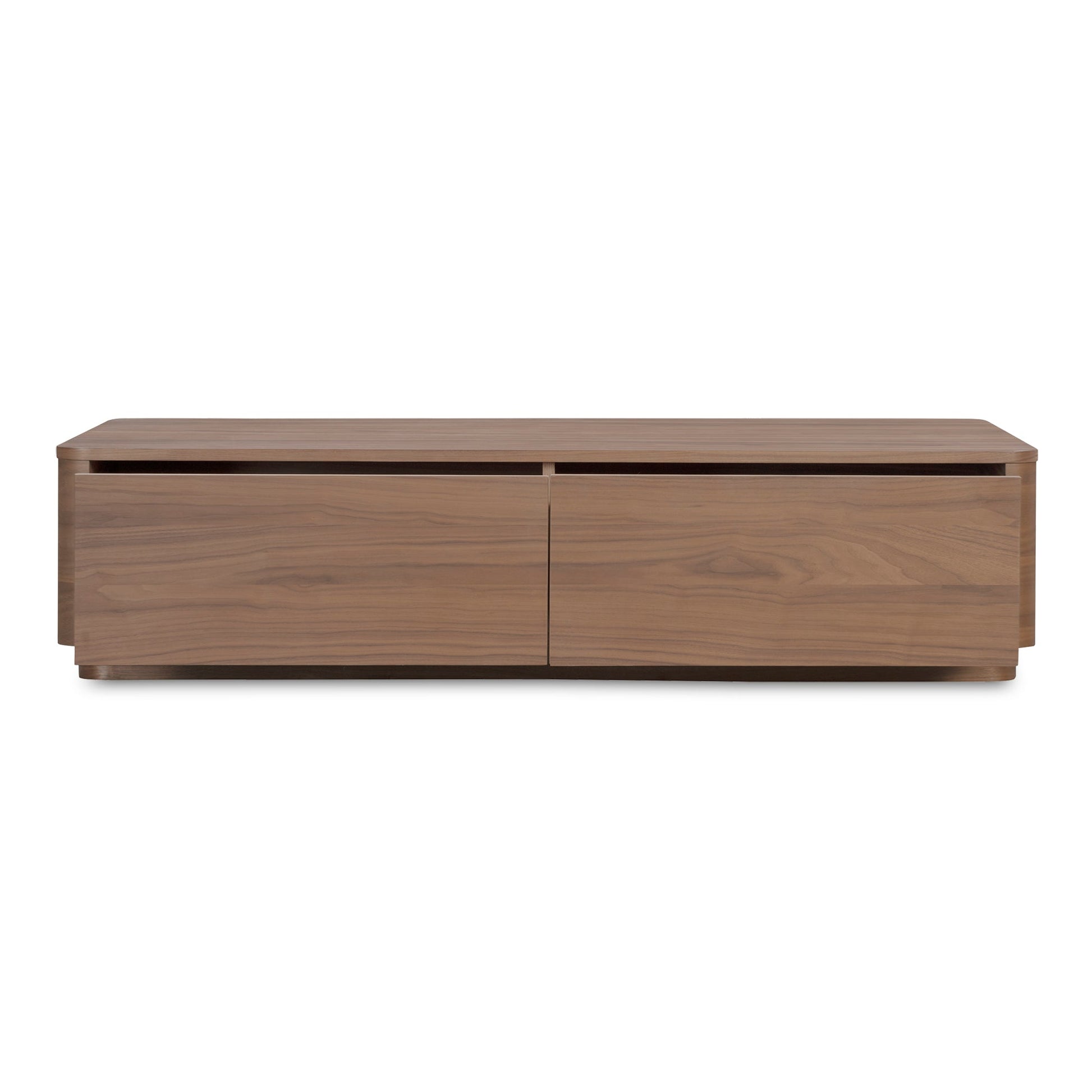 Round Walnut Brown Off Coffee Table - Ornate Home