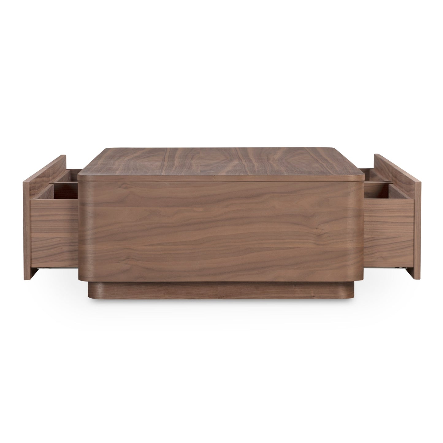 Round Walnut Brown Off Coffee Table - Ornate Home