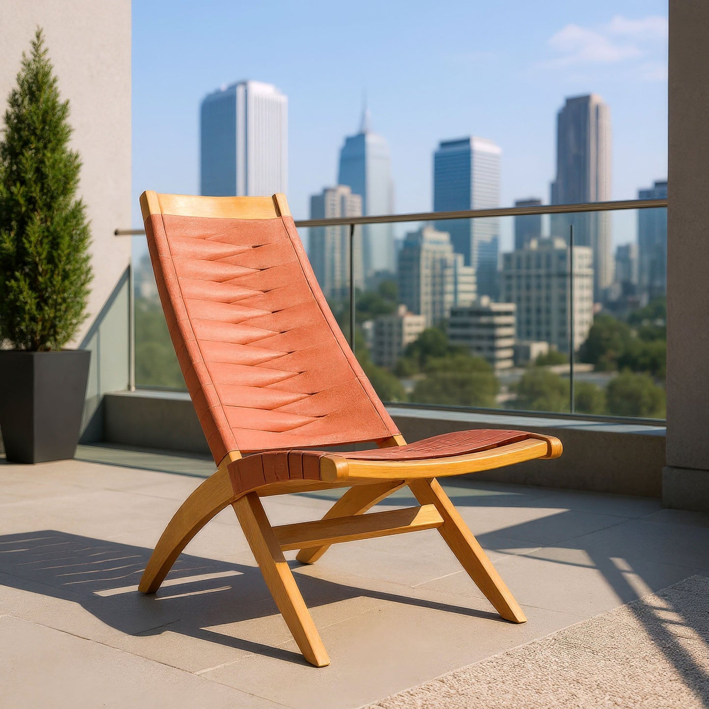 Rova Terracotta Outdoor Lounge Chair - Ornate Home
