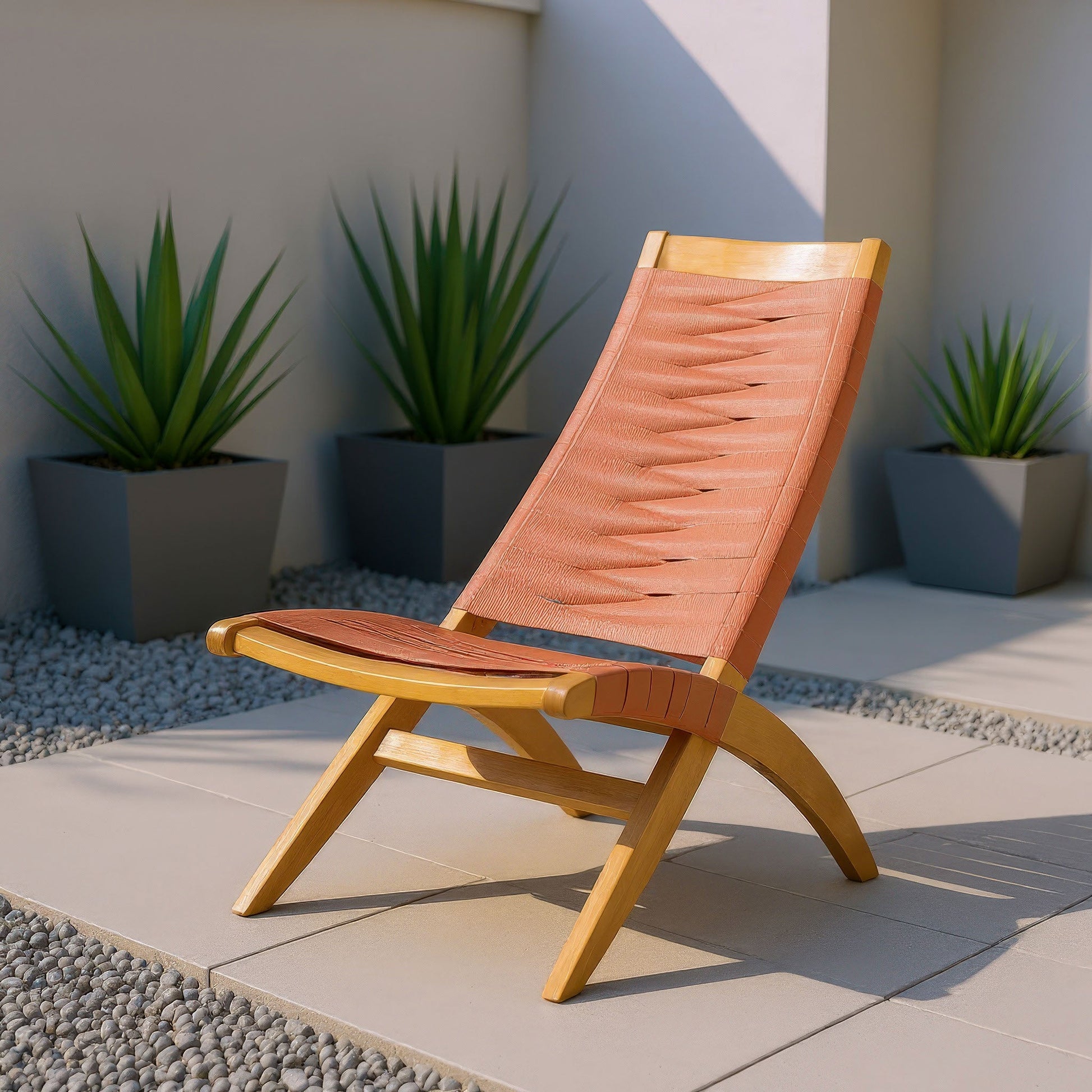 Rova Terracotta Outdoor Lounge Chair - Ornate Home