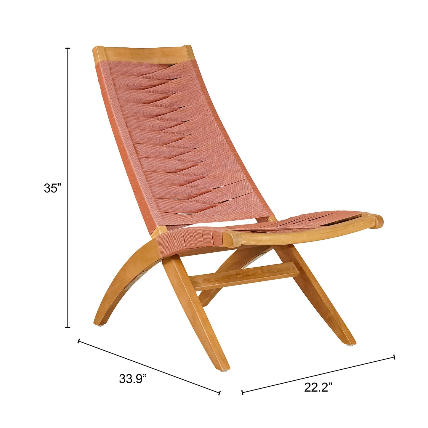 Rova Terracotta Outdoor Lounge Chair - Ornate Home