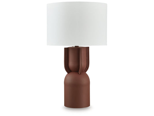 Rowandale Brick Red Table Lamp- Viva Furn
