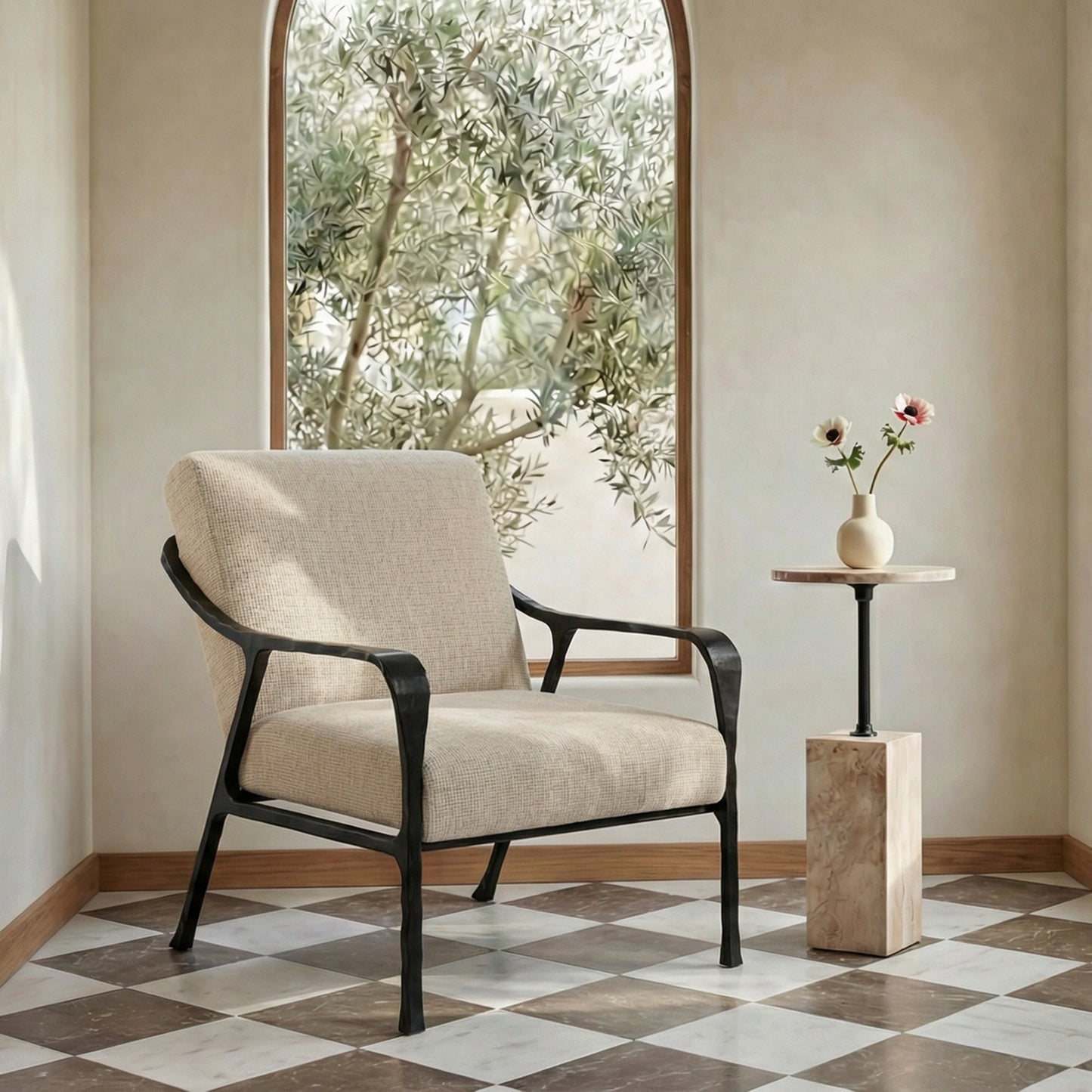 Rowe Beige Accent Chair - Ornate Home